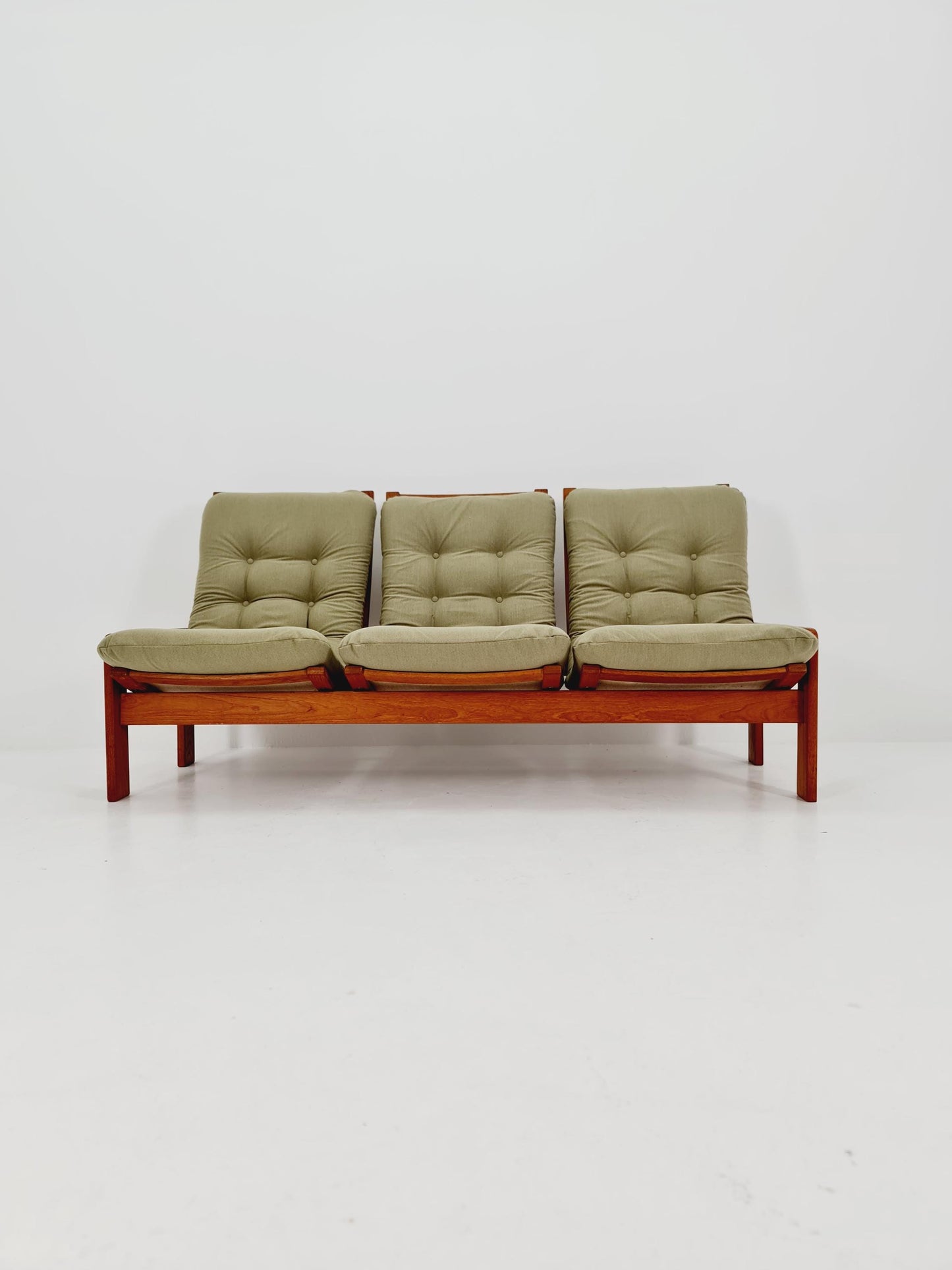 Mid-Century Modern 3-Seater Sofa by Yngve Ekström for Swedese – Newly Upholstered
