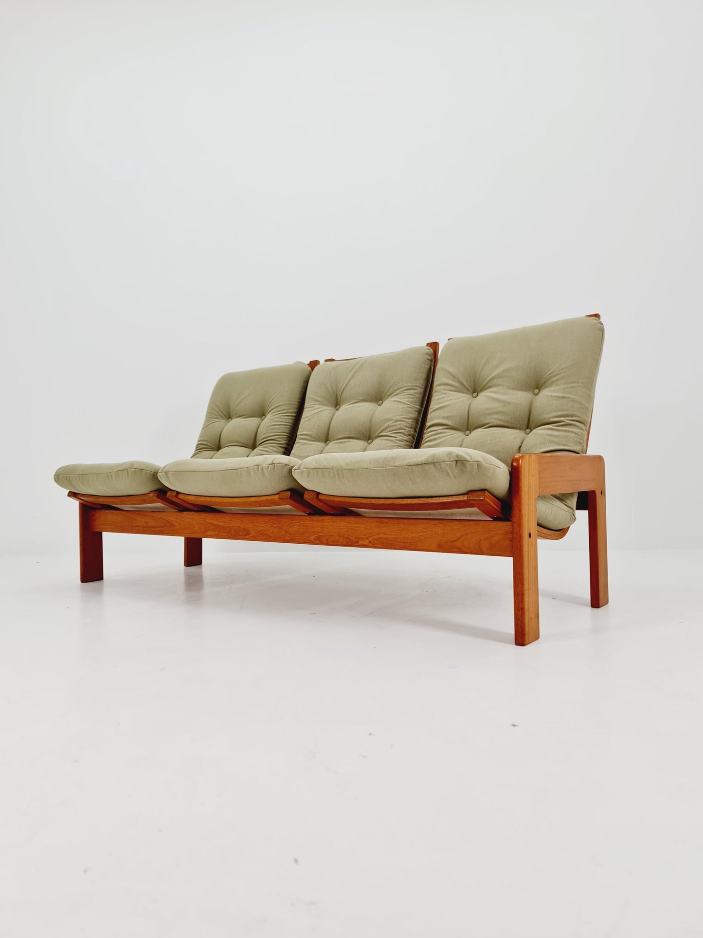 Mid-Century Modern 3-Seater Sofa by Yngve Ekström for Swedese – Newly Upholstered