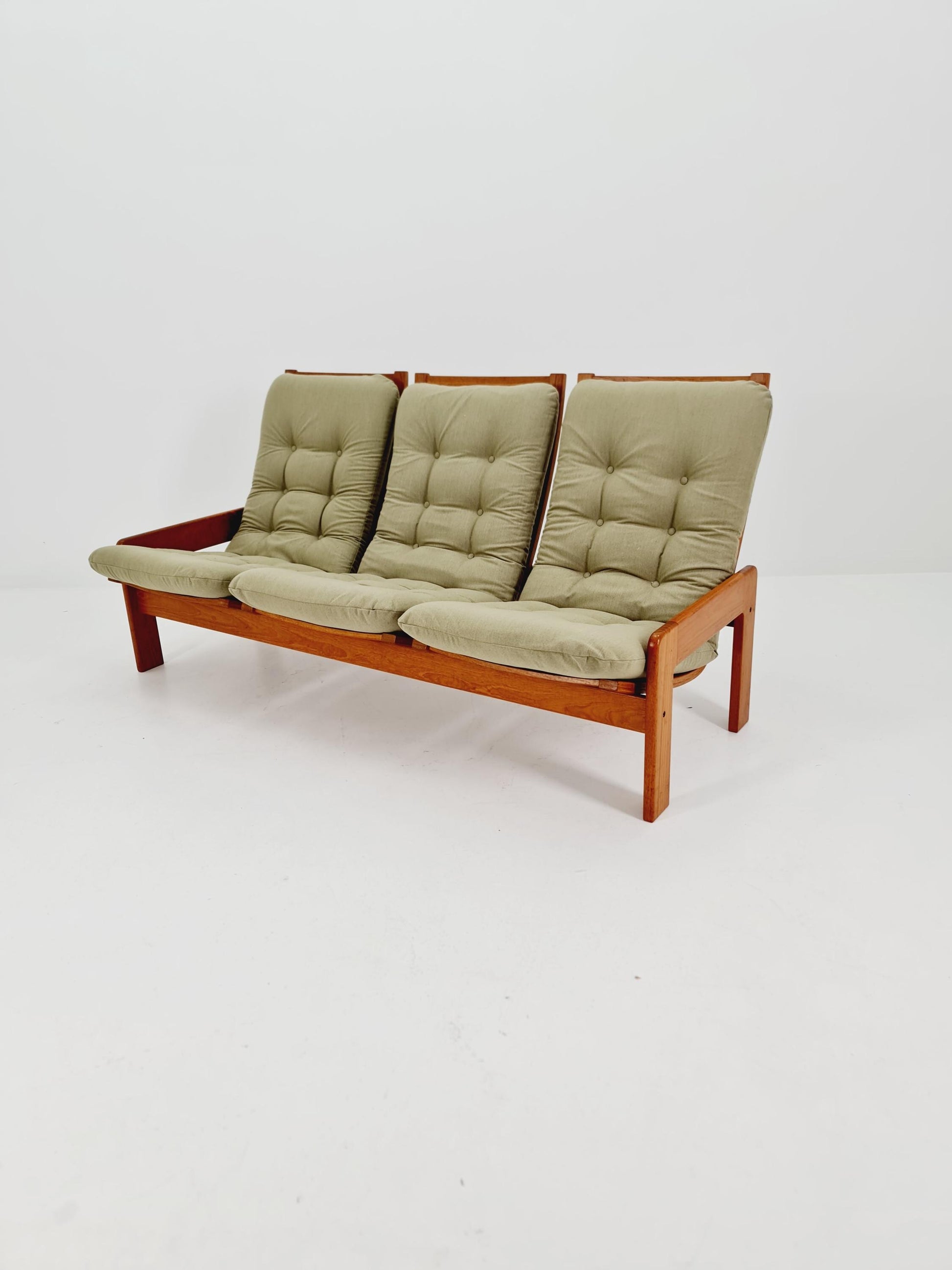 Mid-Century Modern 3-Seater Sofa by Yngve Ekström for Swedese – Newly Upholstered