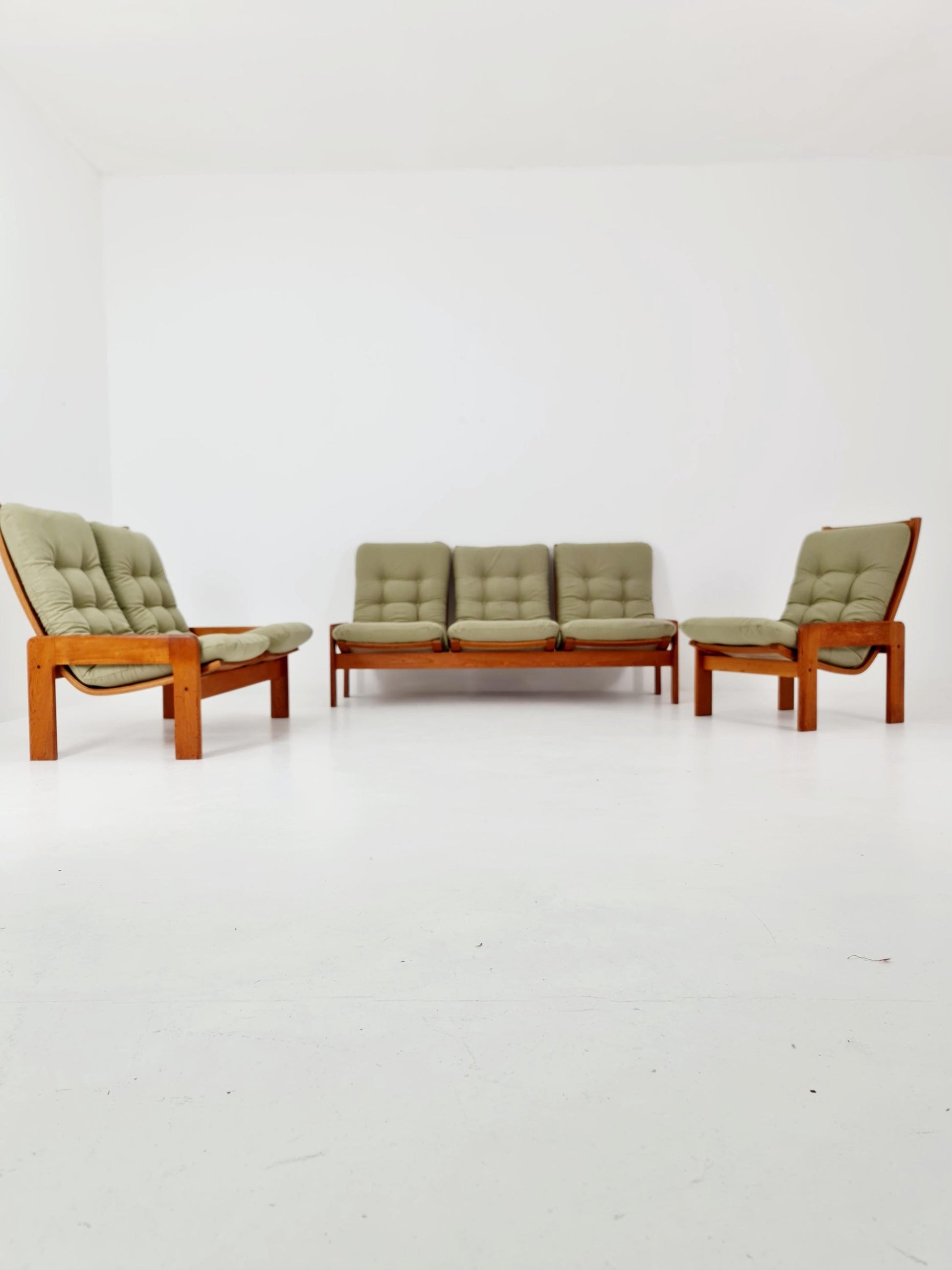 Mid-Century Modern 2-Seater Sofa by Yngve Ekström for Swedese – Newly Upholstered