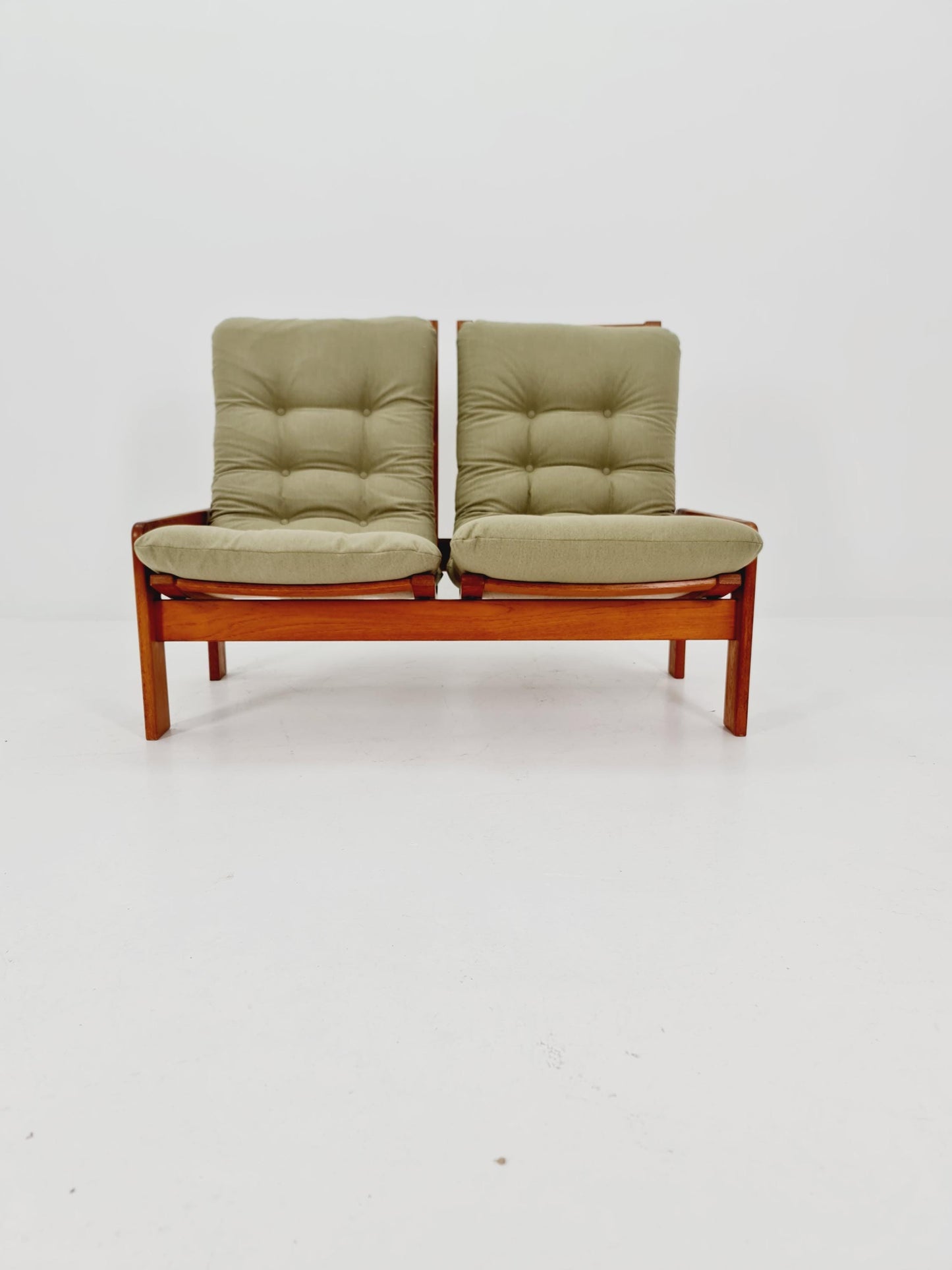Mid-Century Modern 2-Seater Sofa by Yngve Ekström for Swedese – Newly Upholstered