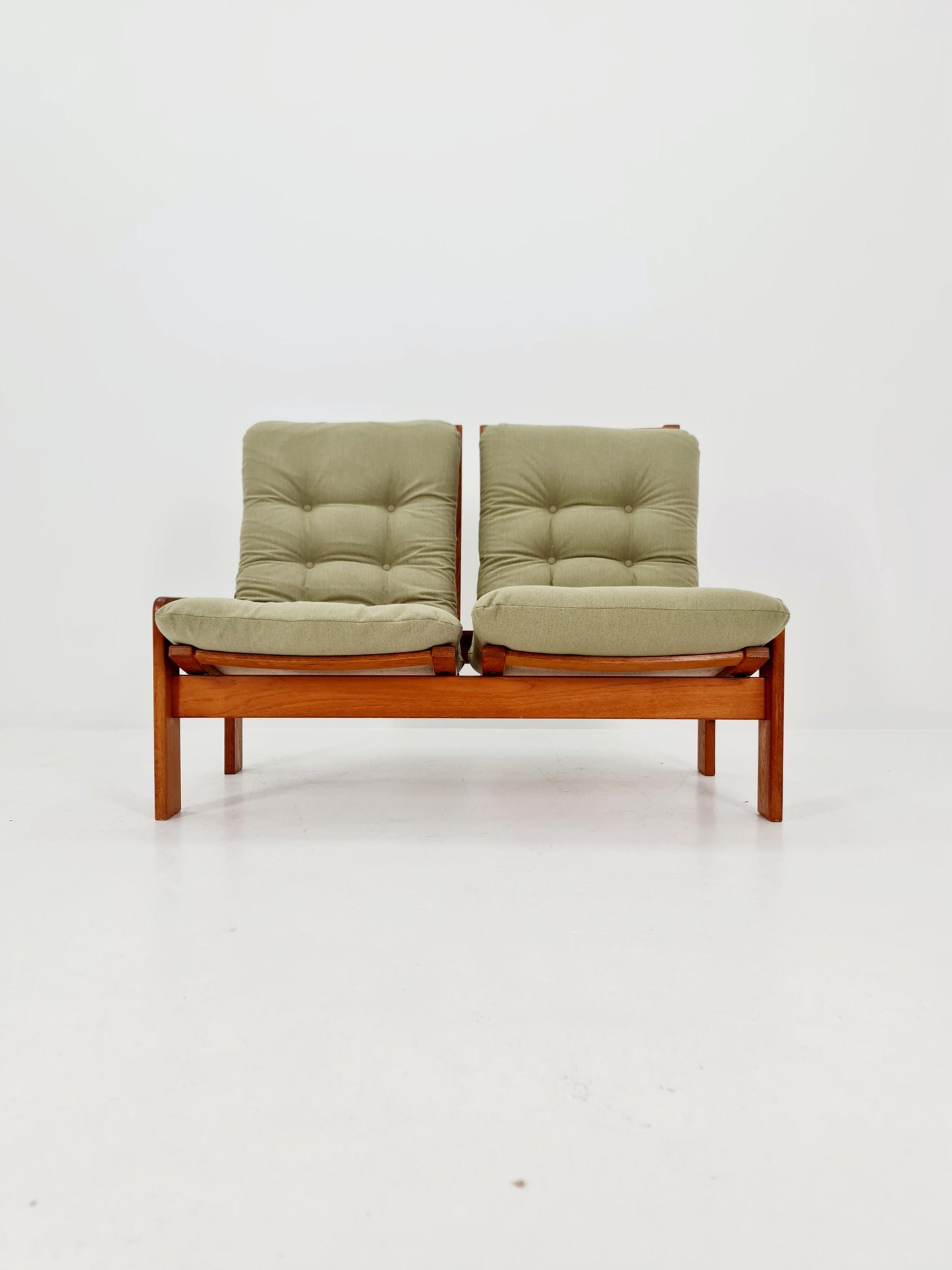 Mid-Century Modern 2-Seater Sofa by Yngve Ekström for Swedese – Newly Upholstered