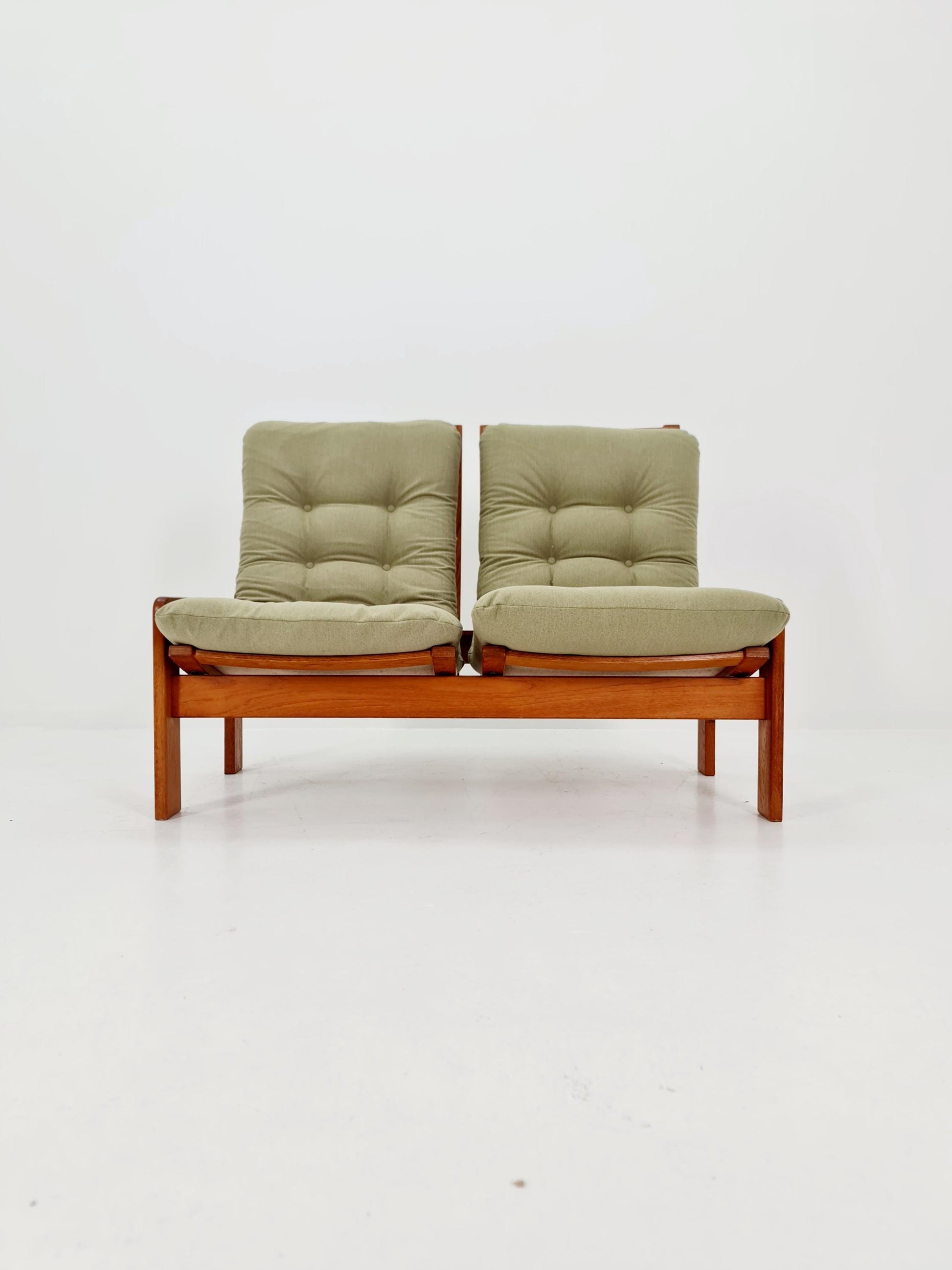 Mid-Century Modern 2-Seater Sofa by Yngve Ekström for Swedese – Newly Upholstered