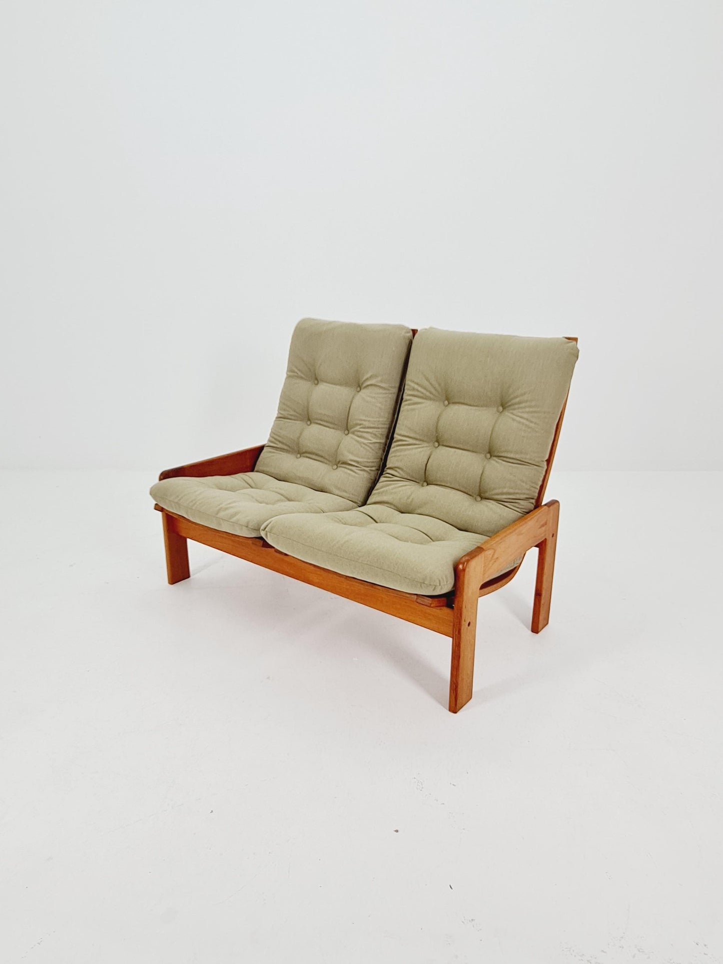 Mid-Century Modern 2-Seater Sofa by Yngve Ekström for Swedese – Newly Upholstered