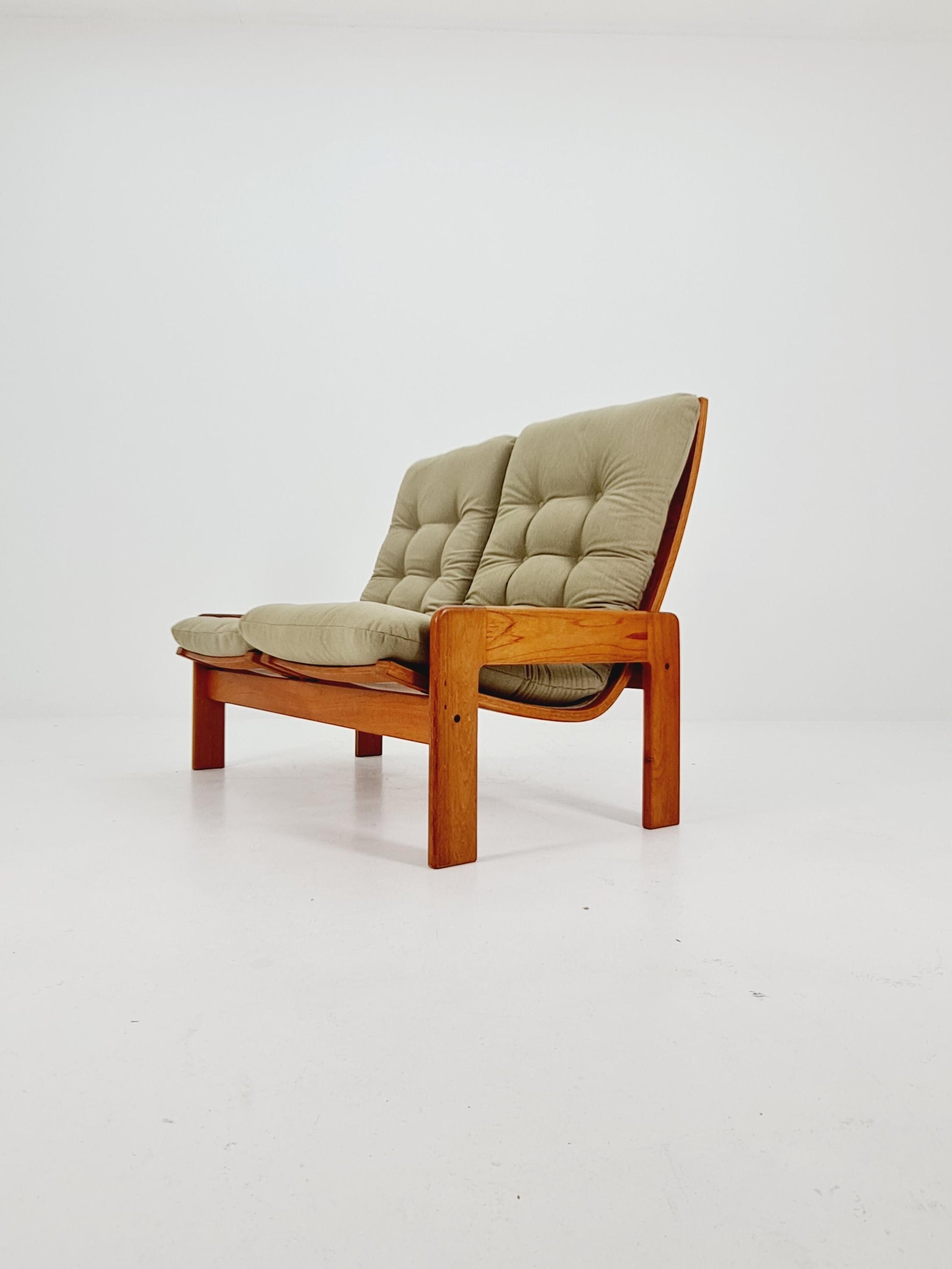 Mid-Century Modern 2-Seater Sofa by Yngve Ekström for Swedese – Newly Upholstered