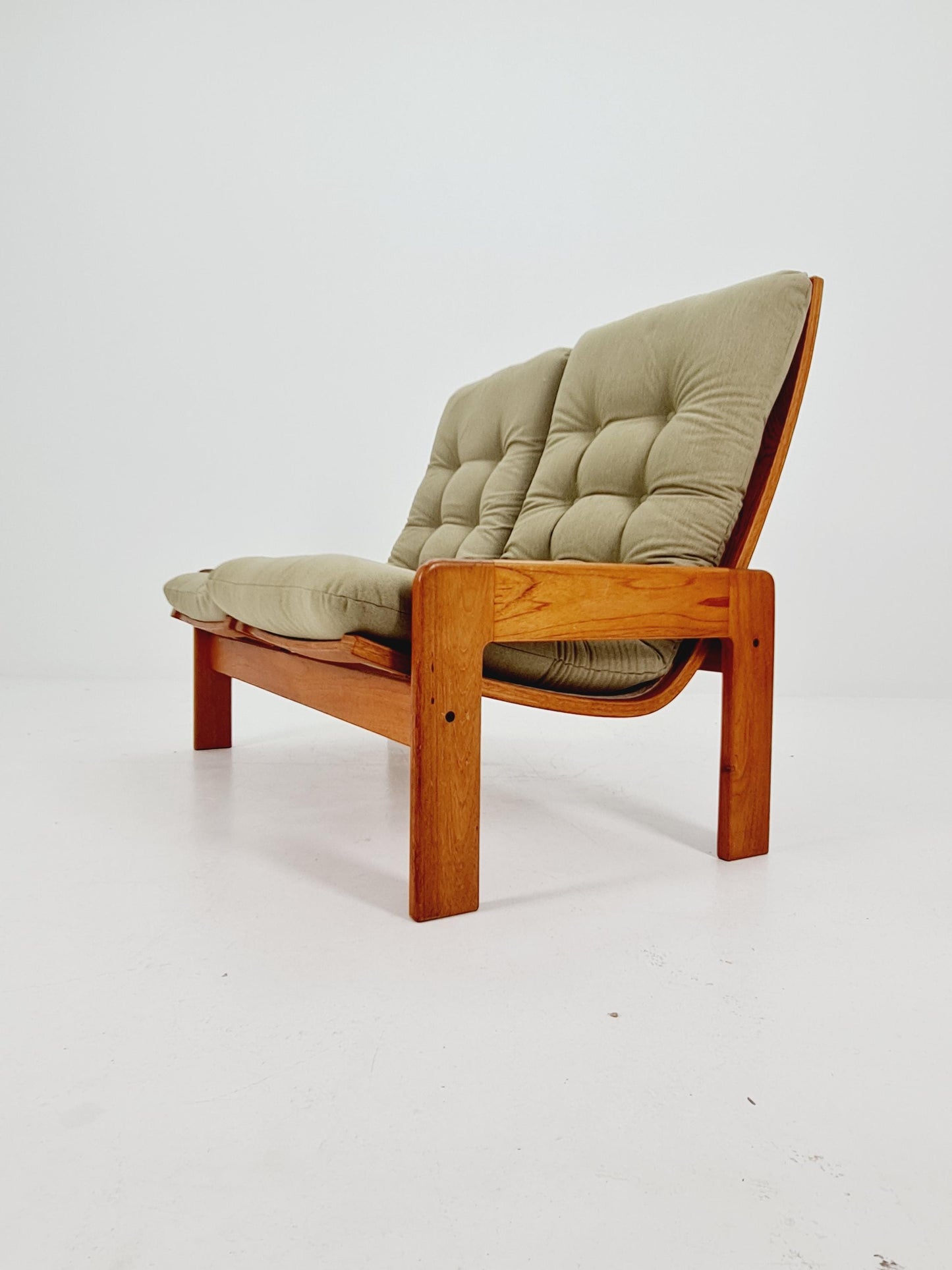 Mid-Century Modern 2-Seater Sofa by Yngve Ekström for Swedese – Newly Upholstered