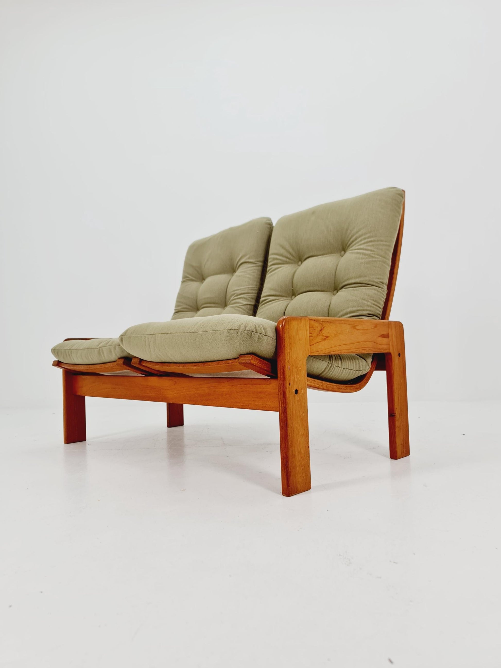 Mid-Century Modern 2-Seater Sofa by Yngve Ekström for Swedese – Newly Upholstered