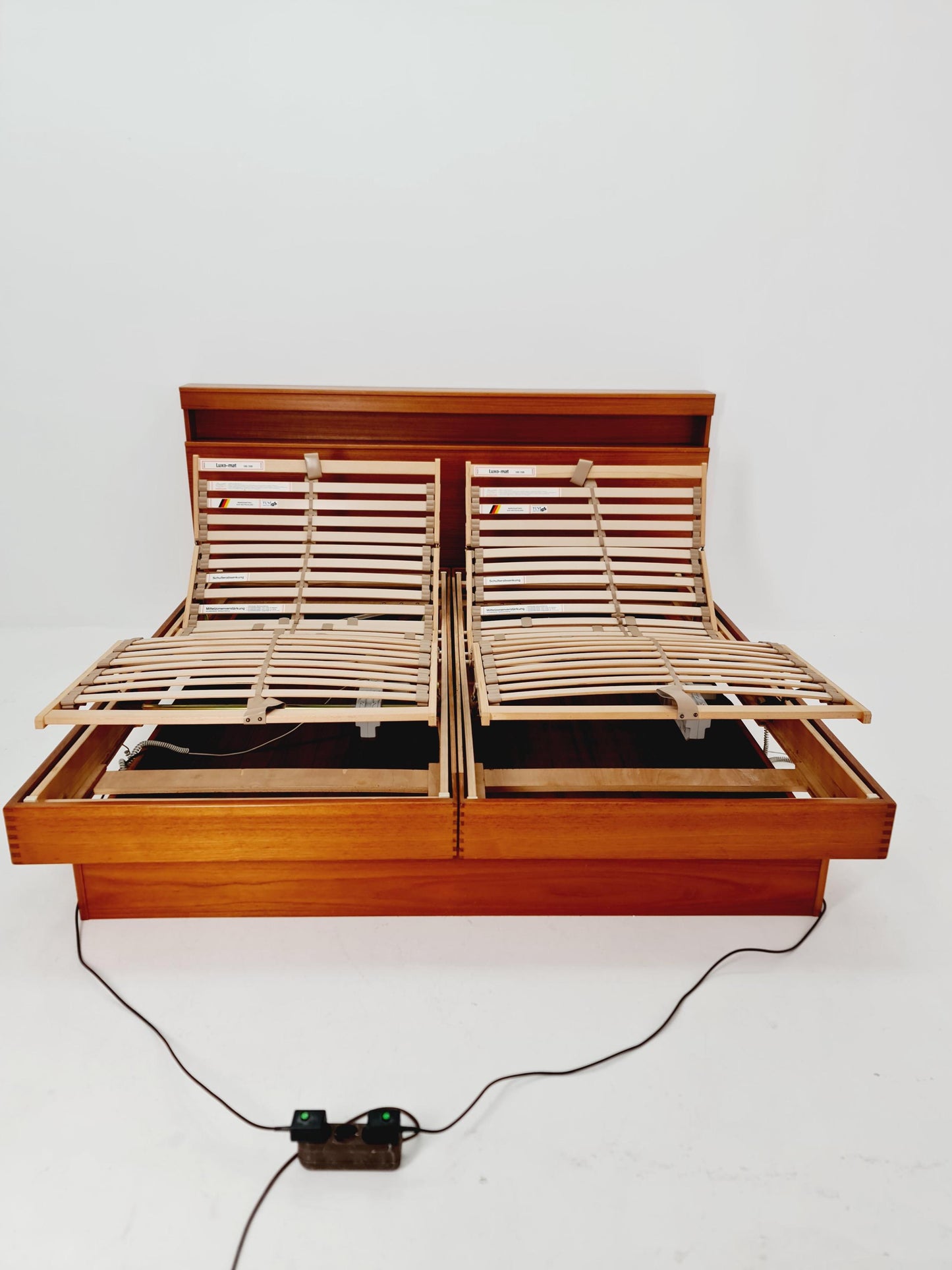 Exquisite Mid-Century Modern Danish Teak double Bed King Size 1970s
