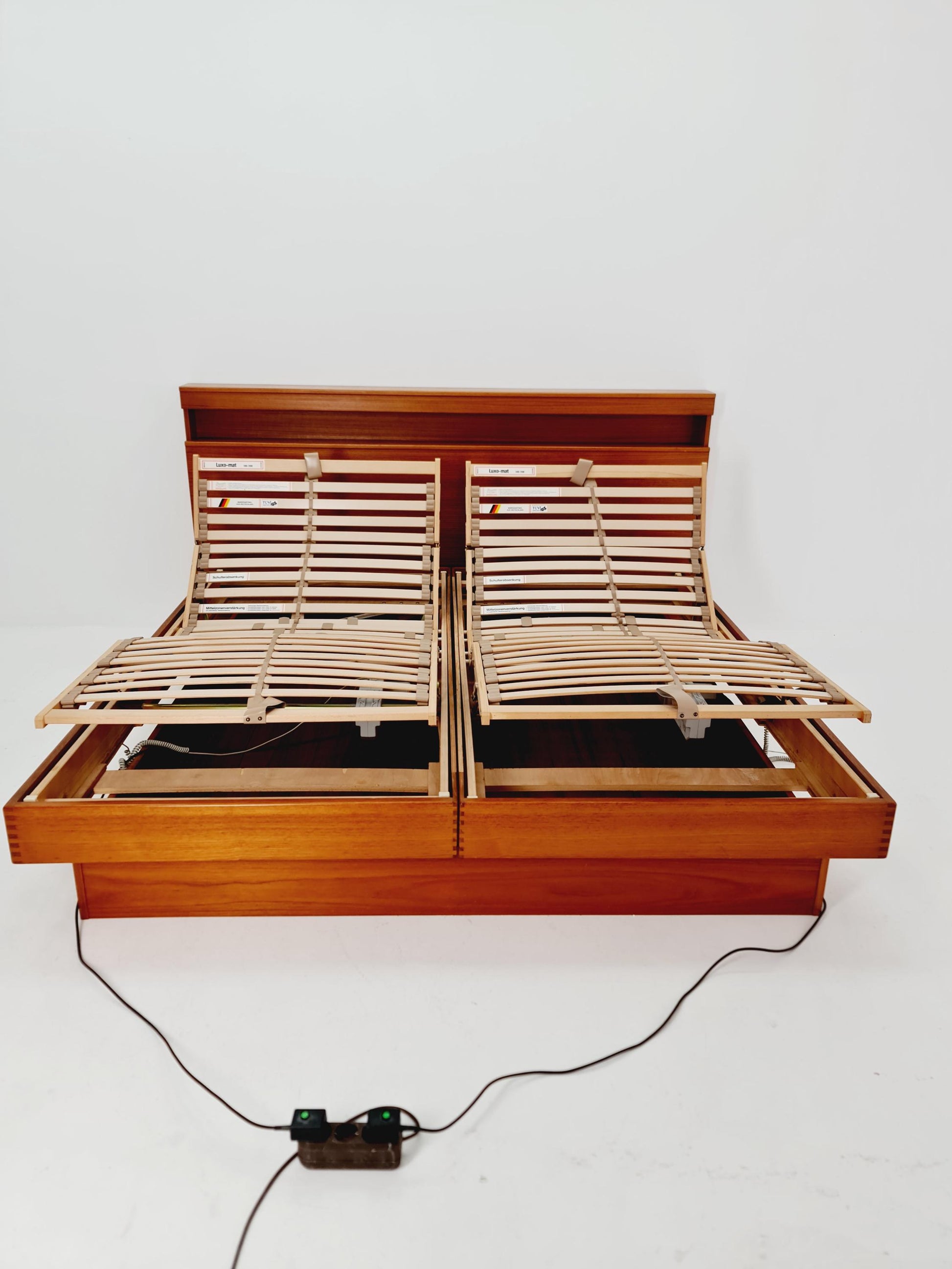Exquisite Mid-Century Modern Danish Teak double Bed King Size 1970s