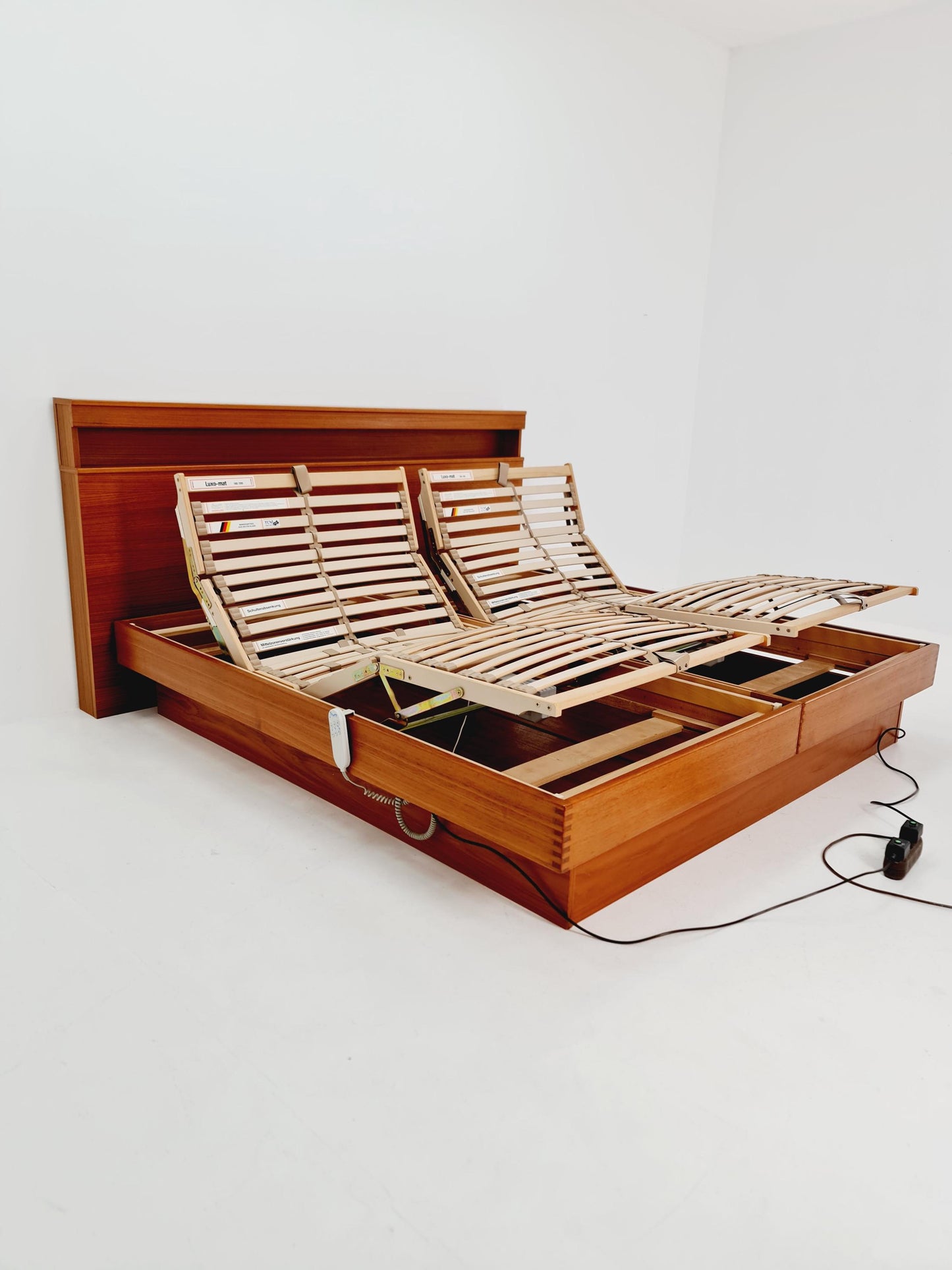 Exquisite Mid-Century Modern Danish Teak double Bed King Size 1970s