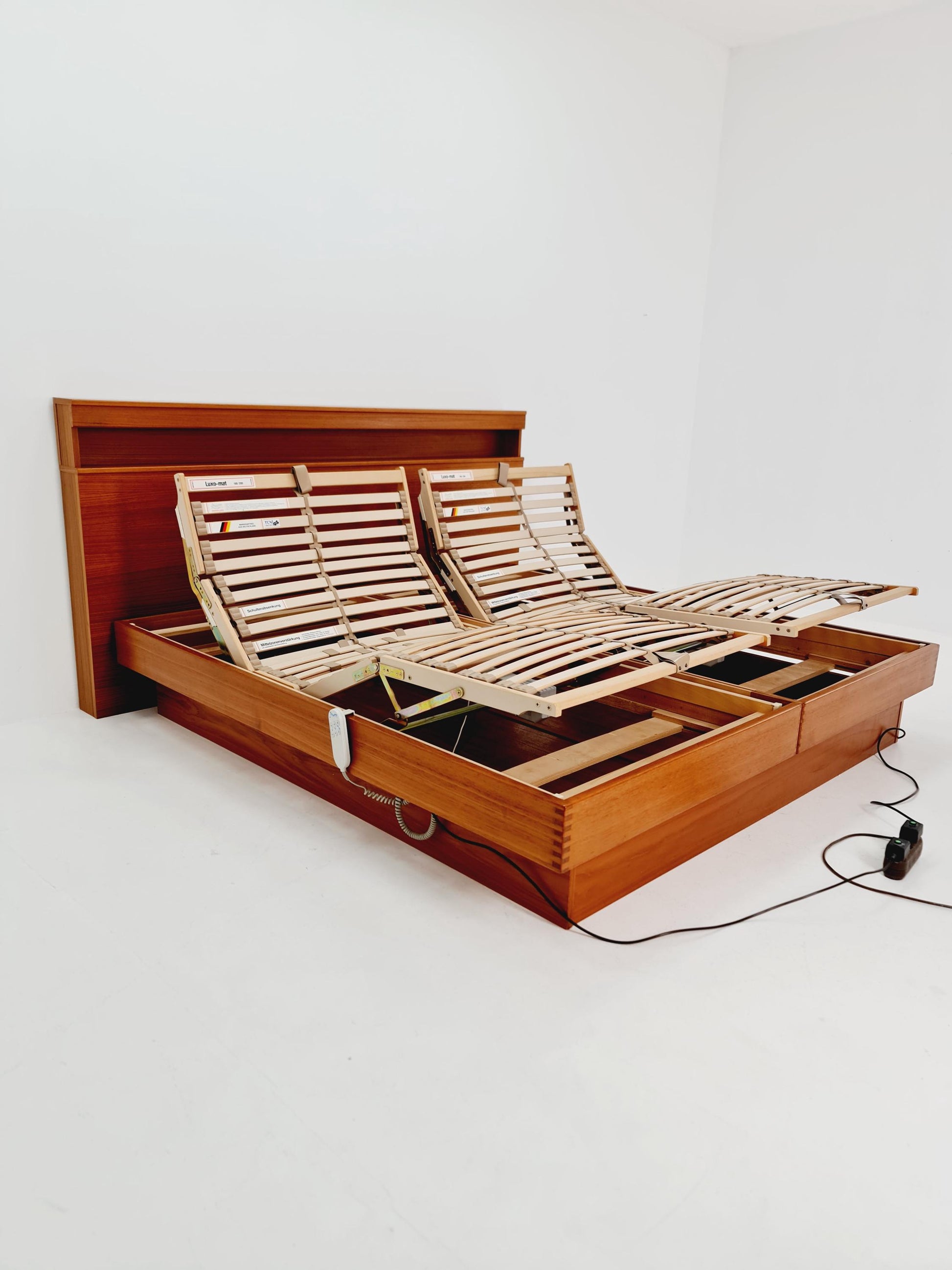 Exquisite Mid-Century Modern Danish Teak double Bed King Size 1970s