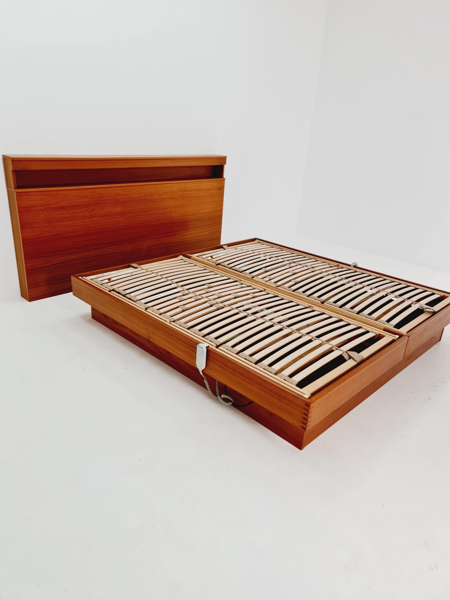 Exquisite Mid-Century Modern Danish Teak double Bed King Size 1970s