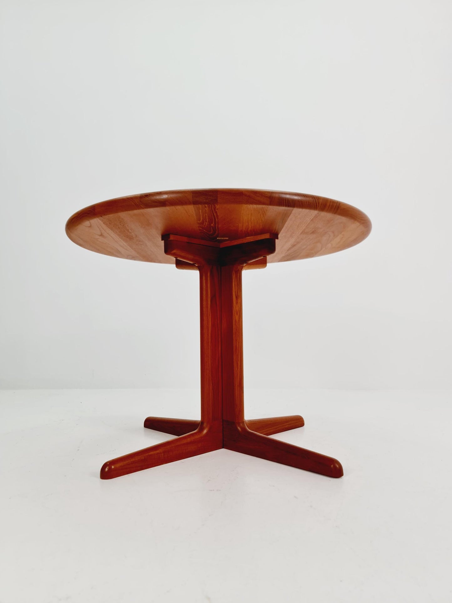 Mid century Danish SolidTeak Round dining table By Korup Design , 1970s