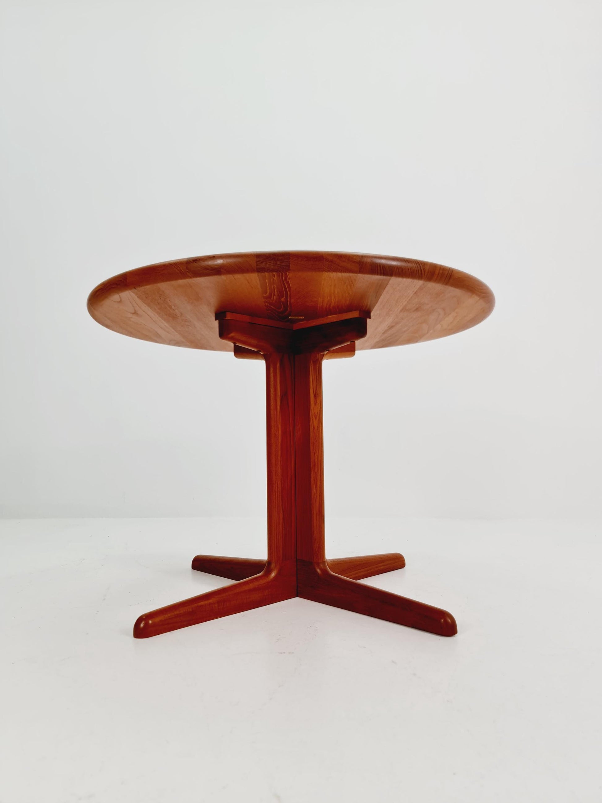 Mid century Danish SolidTeak Round dining table By Korup Design , 1970s