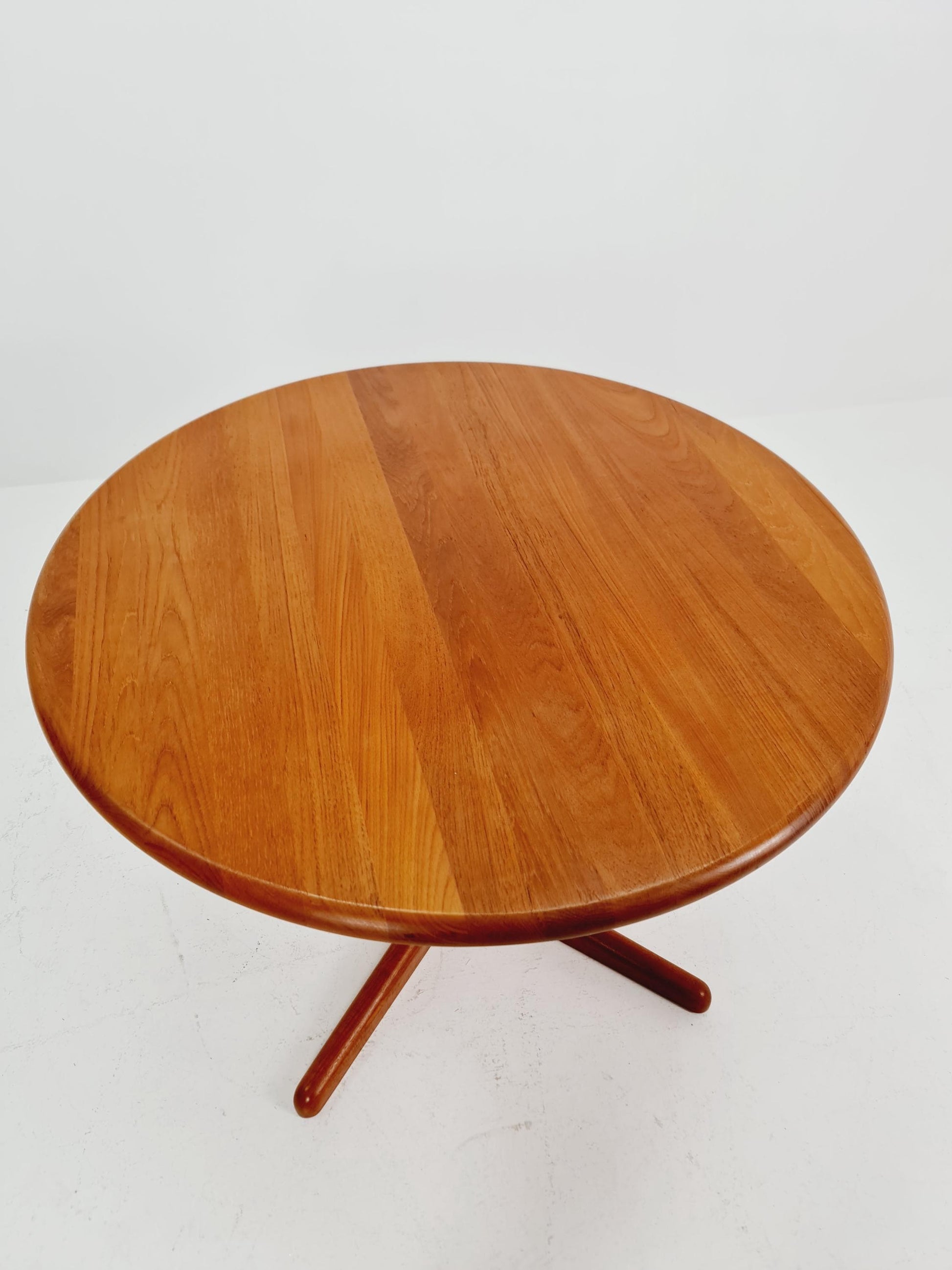 Mid century Danish SolidTeak Round dining table By Korup Design , 1970s