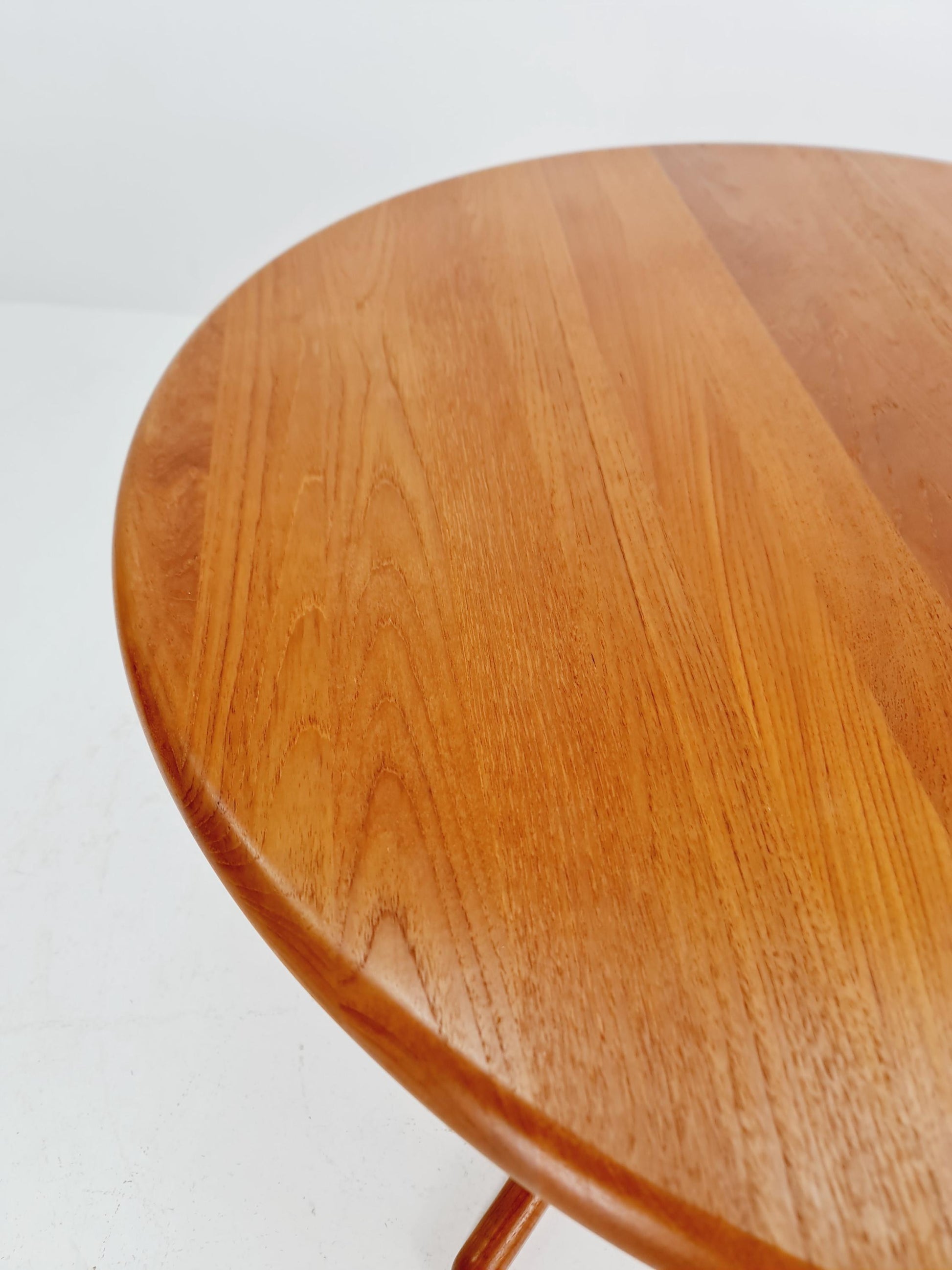 Mid century Danish SolidTeak Round dining table By Korup Design , 1970s