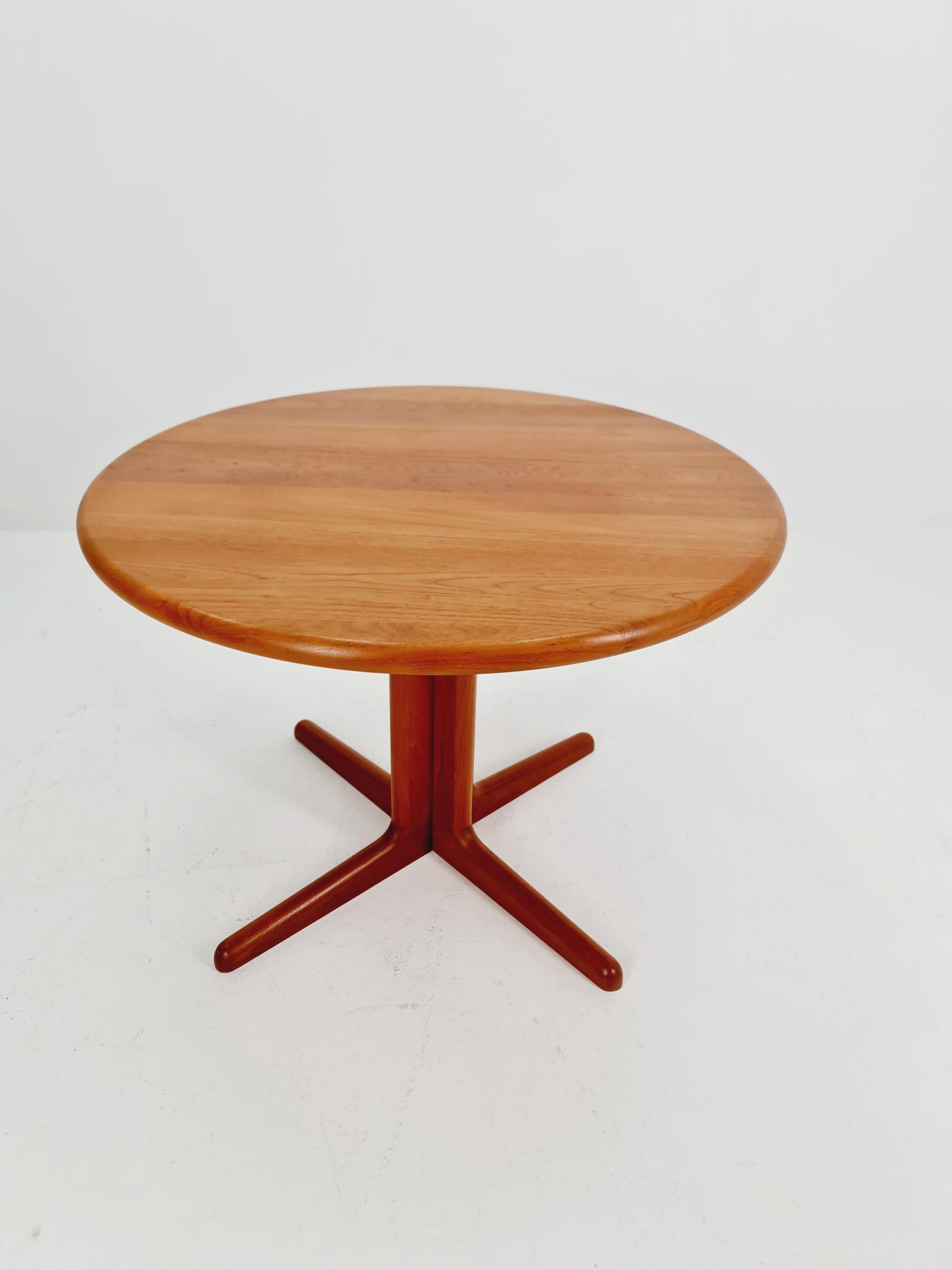 Mid century Danish SolidTeak Round dining table By Korup Design , 1970s