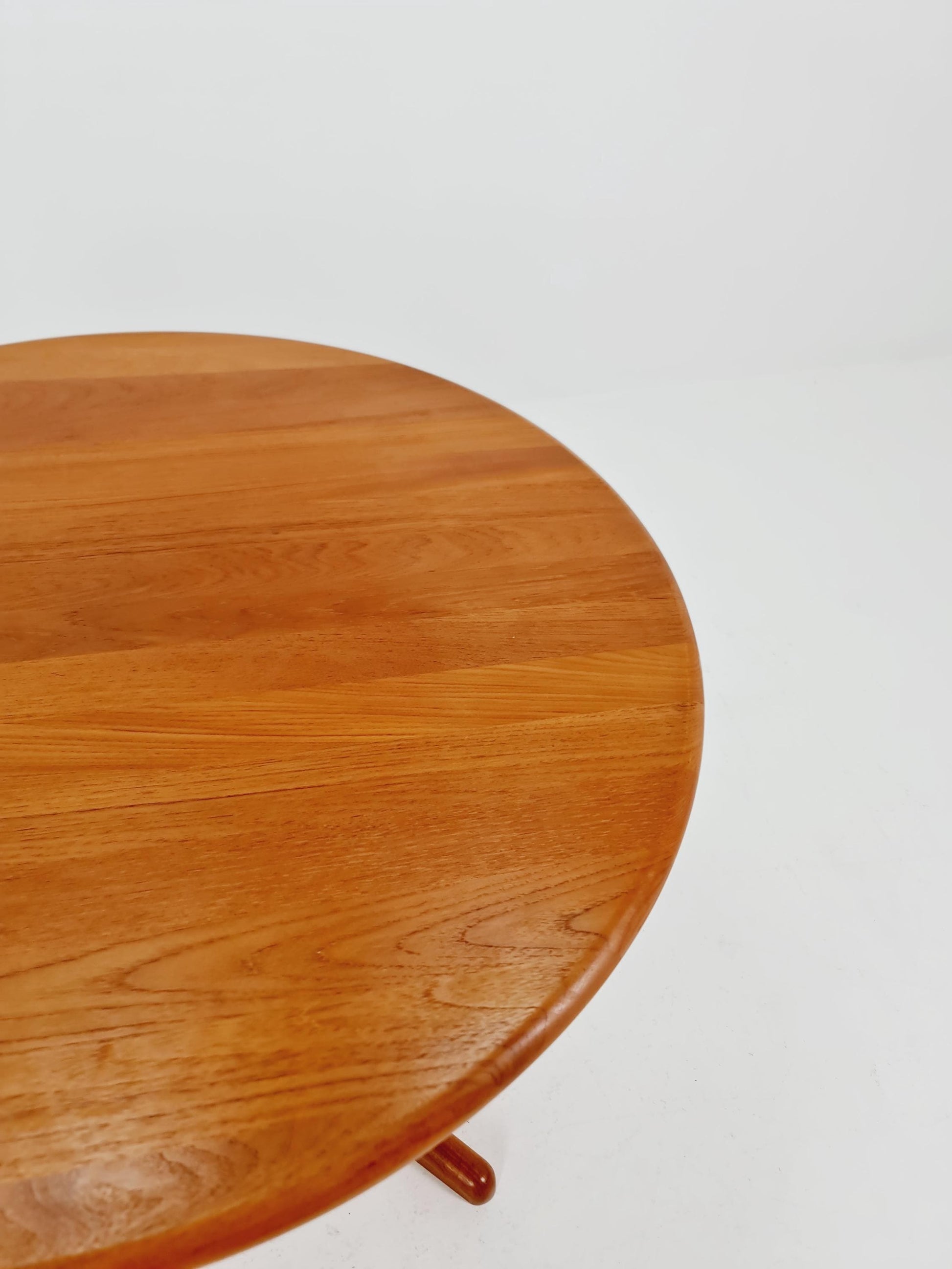 Mid century Danish SolidTeak Round dining table By Korup Design , 1970s