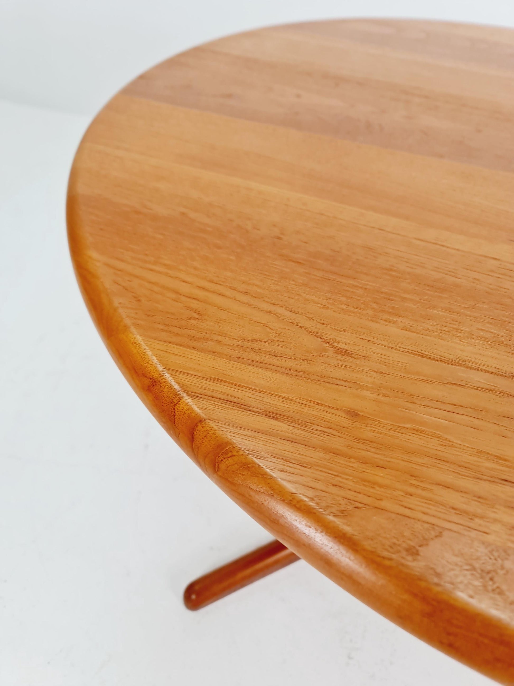 Mid century Danish SolidTeak Round dining table By Korup Design , 1970s