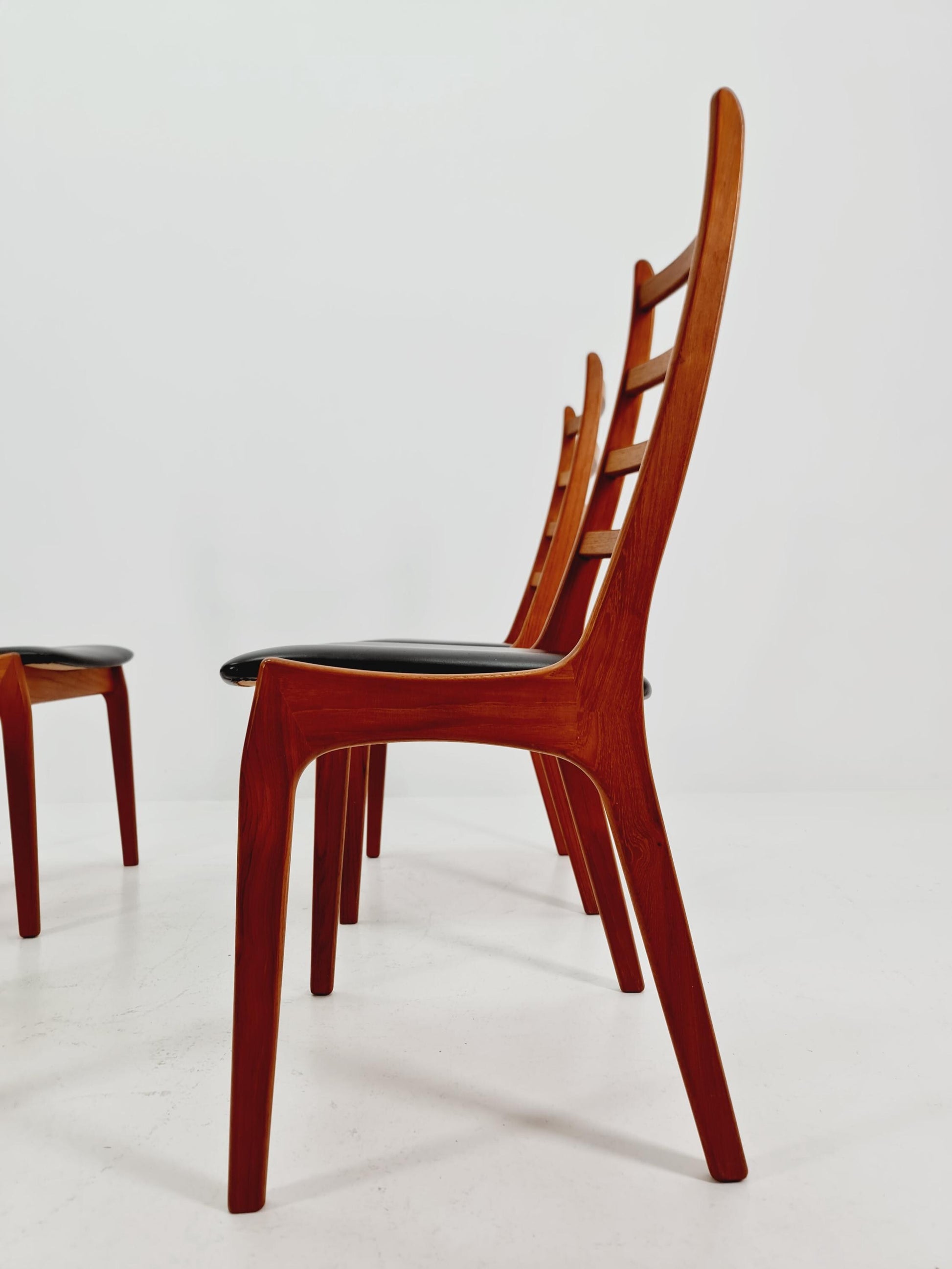 Vintage Danish solid teak dining chairs by Kai kritiansen for Koruo stolefabrik ,Model N 26 , 1960s, Set of 4