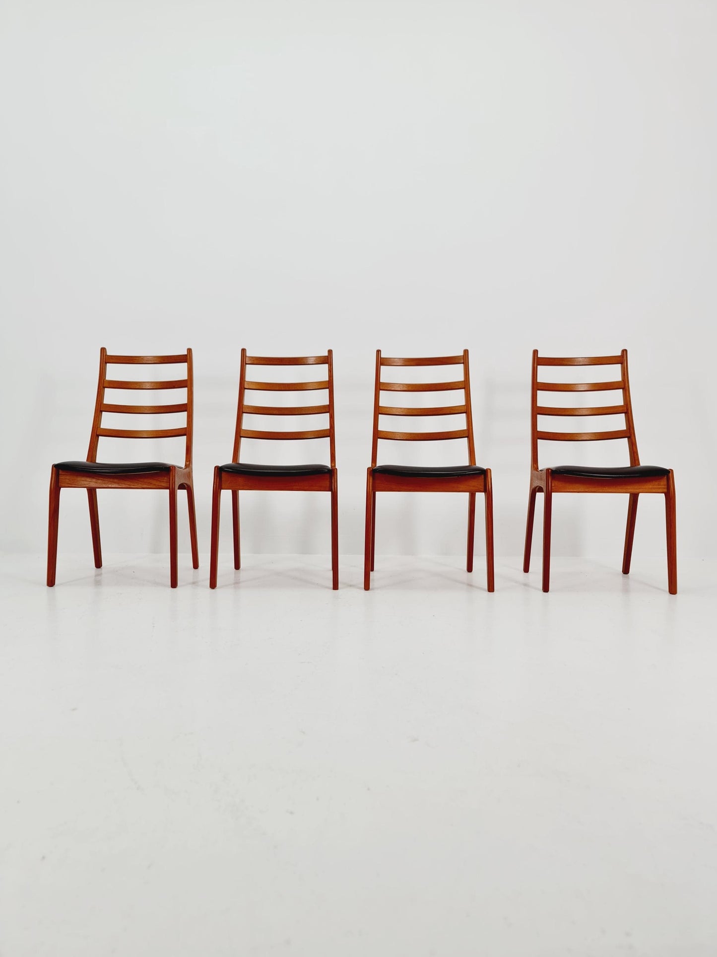 Vintage Danish solid teak dining chairs by Kai kritiansen for Koruo stolefabrik ,Model N 26 , 1960s, Set of 4
