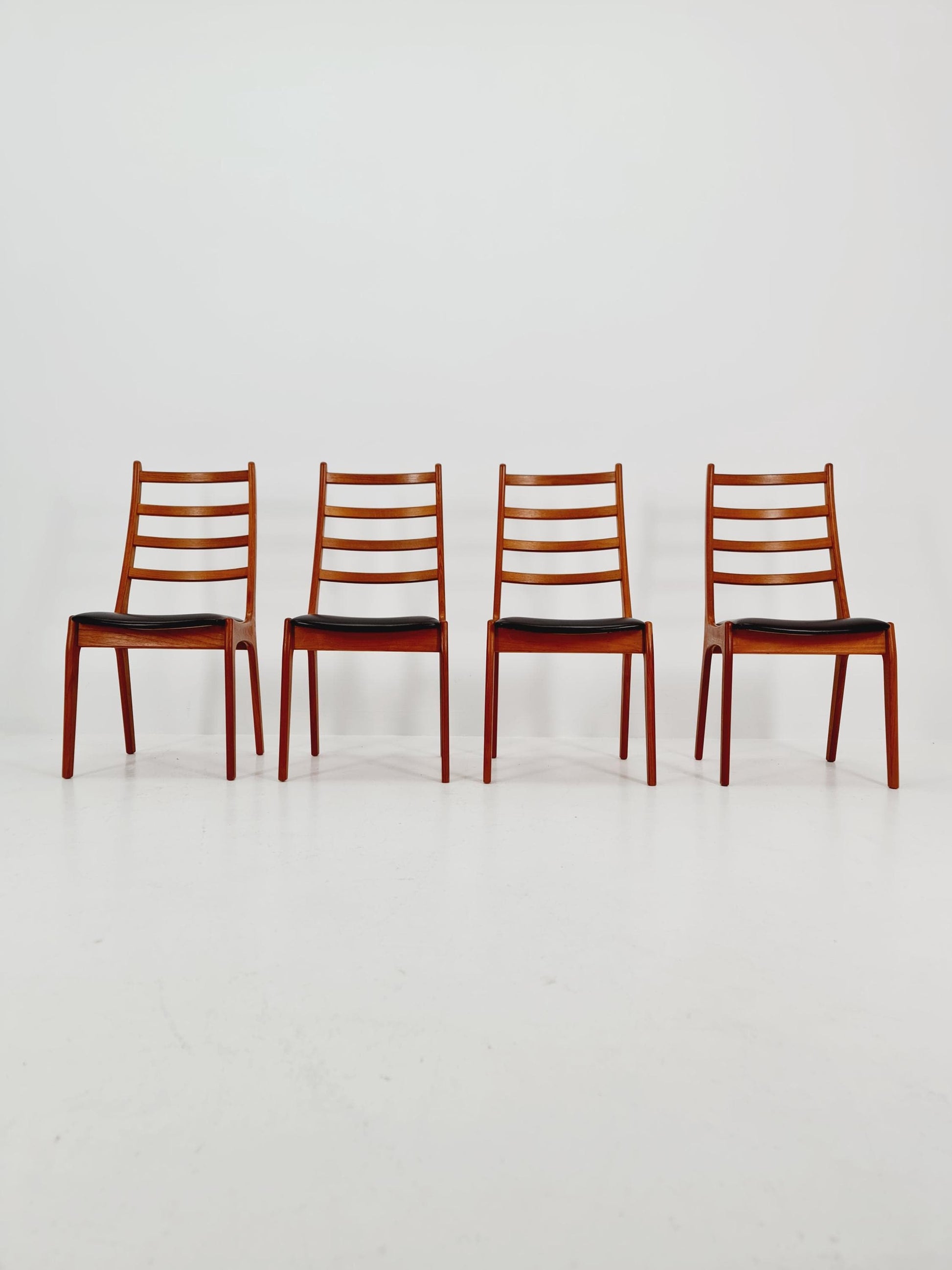 Vintage Danish solid teak dining chairs by Kai kritiansen for Koruo stolefabrik ,Model N 26 , 1960s, Set of 4