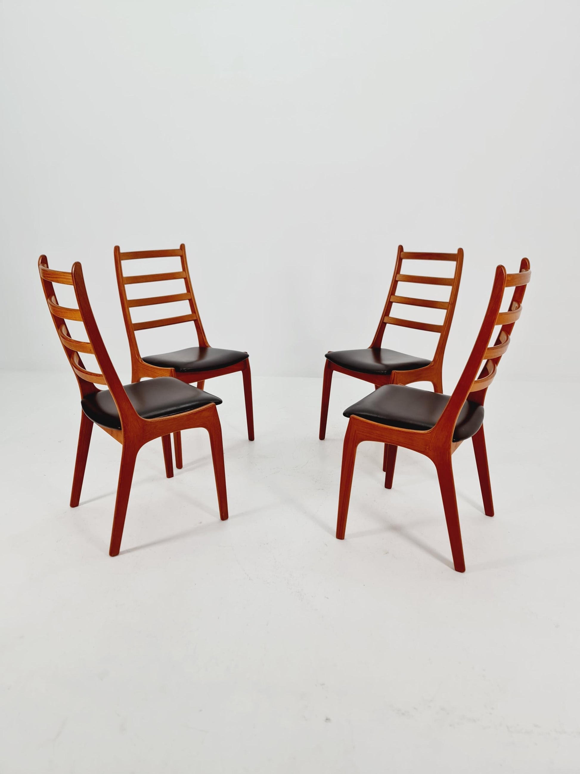 Vintage Danish solid teak dining chairs by Kai kritiansen for Koruo stolefabrik ,Model N 26 , 1960s, Set of 4