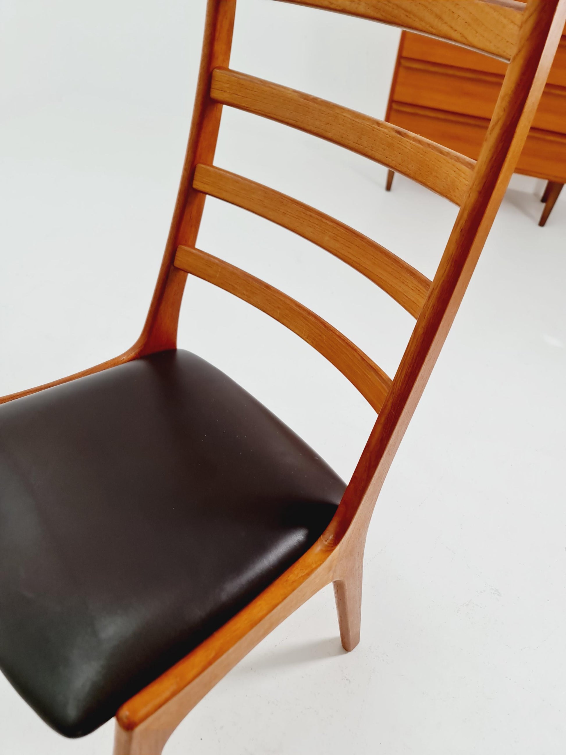 Vintage Danish solid teak dining chairs by Kai kritiansen for Koruo stolefabrik ,Model N 26 , 1960s, Set of 4