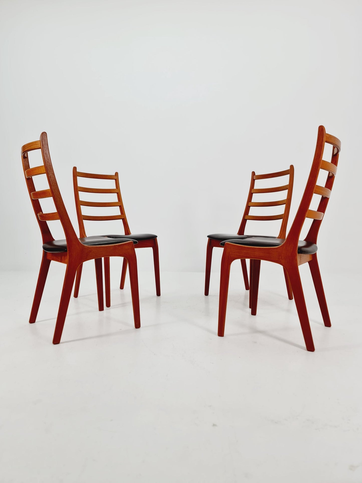 Vintage Danish solid teak dining chairs by Kai kritiansen for Koruo stolefabrik ,Model N 26 , 1960s, Set of 4