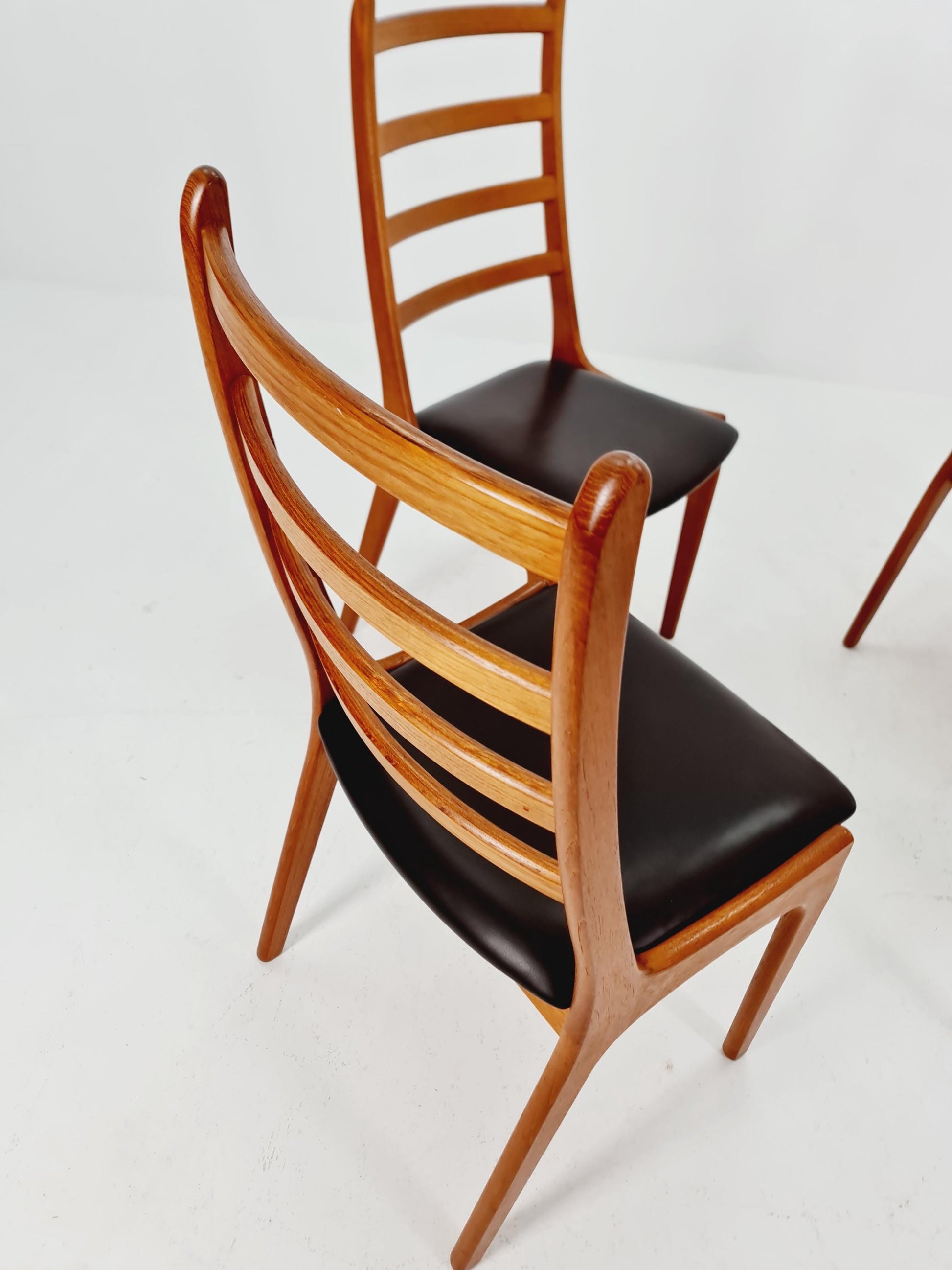 Vintage Danish solid teak dining chairs by Kai kritiansen for Koruo stolefabrik ,Model N 26 , 1960s, Set of 4
