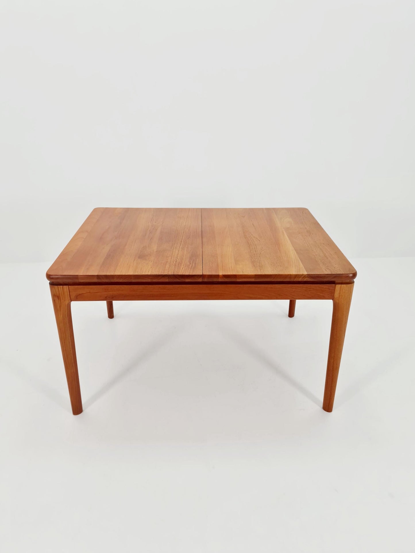 Rare Solid Teak Danish Dining Table by Glostrup | High-End Scandinavian Modern | Double Extension Leaf | 1960s Vintage