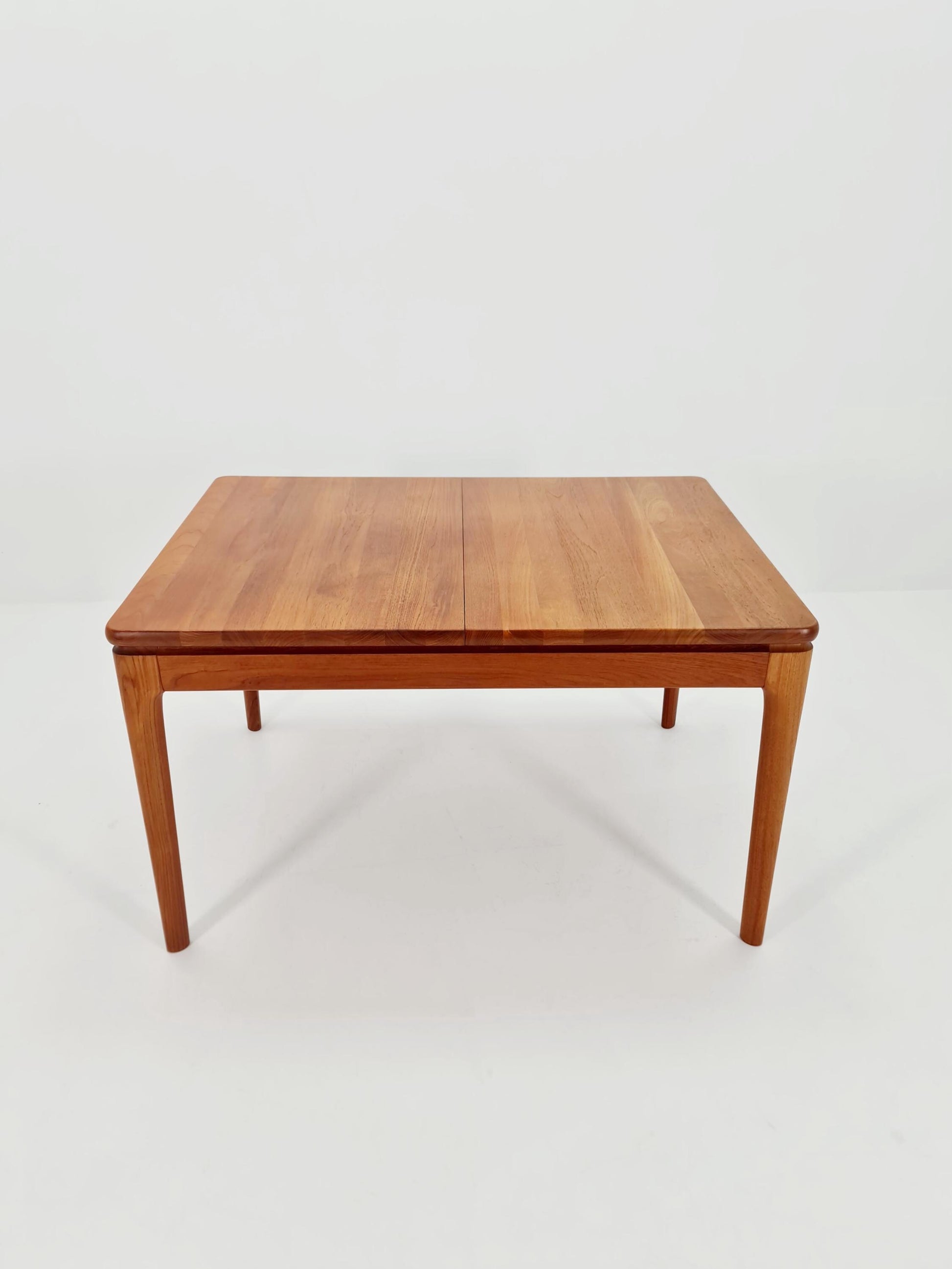 Rare Solid Teak Danish Dining Table by Glostrup | High-End Scandinavian Modern | Double Extension Leaf | 1960s Vintage
