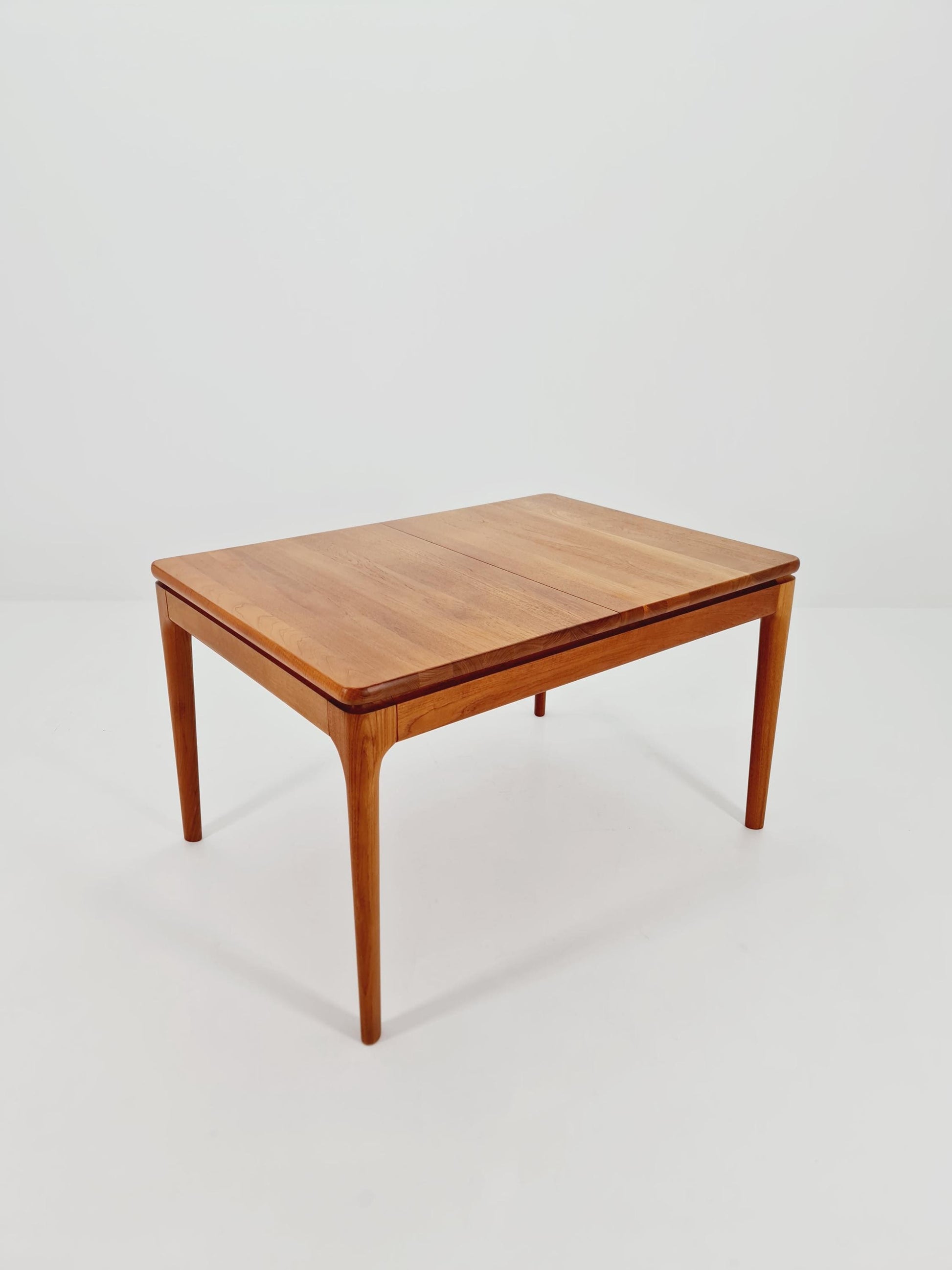Rare Solid Teak Danish Dining Table by Glostrup | High-End Scandinavian Modern | Double Extension Leaf | 1960s Vintage