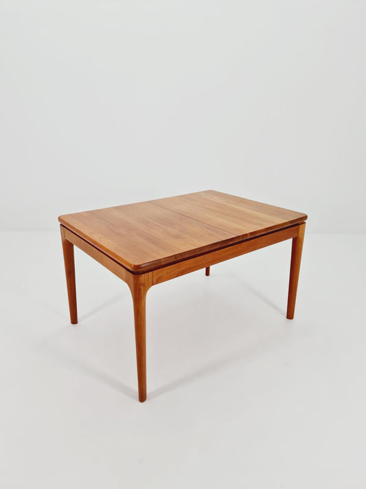 Rare Solid Teak Danish Dining Table by Glostrup | High-End Scandinavian Modern | Double Extension Leaf | 1960s Vintage