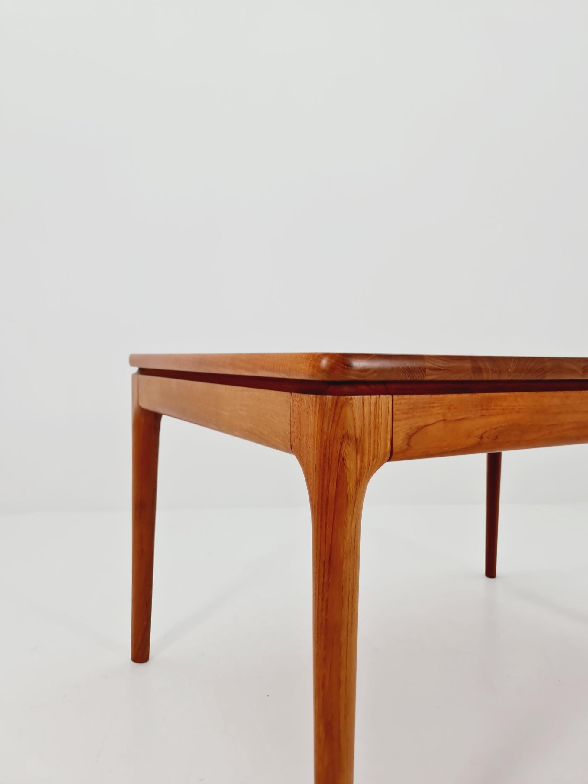 Rare Solid Teak Danish Dining Table by Glostrup | High-End Scandinavian Modern | Double Extension Leaf | 1960s Vintage