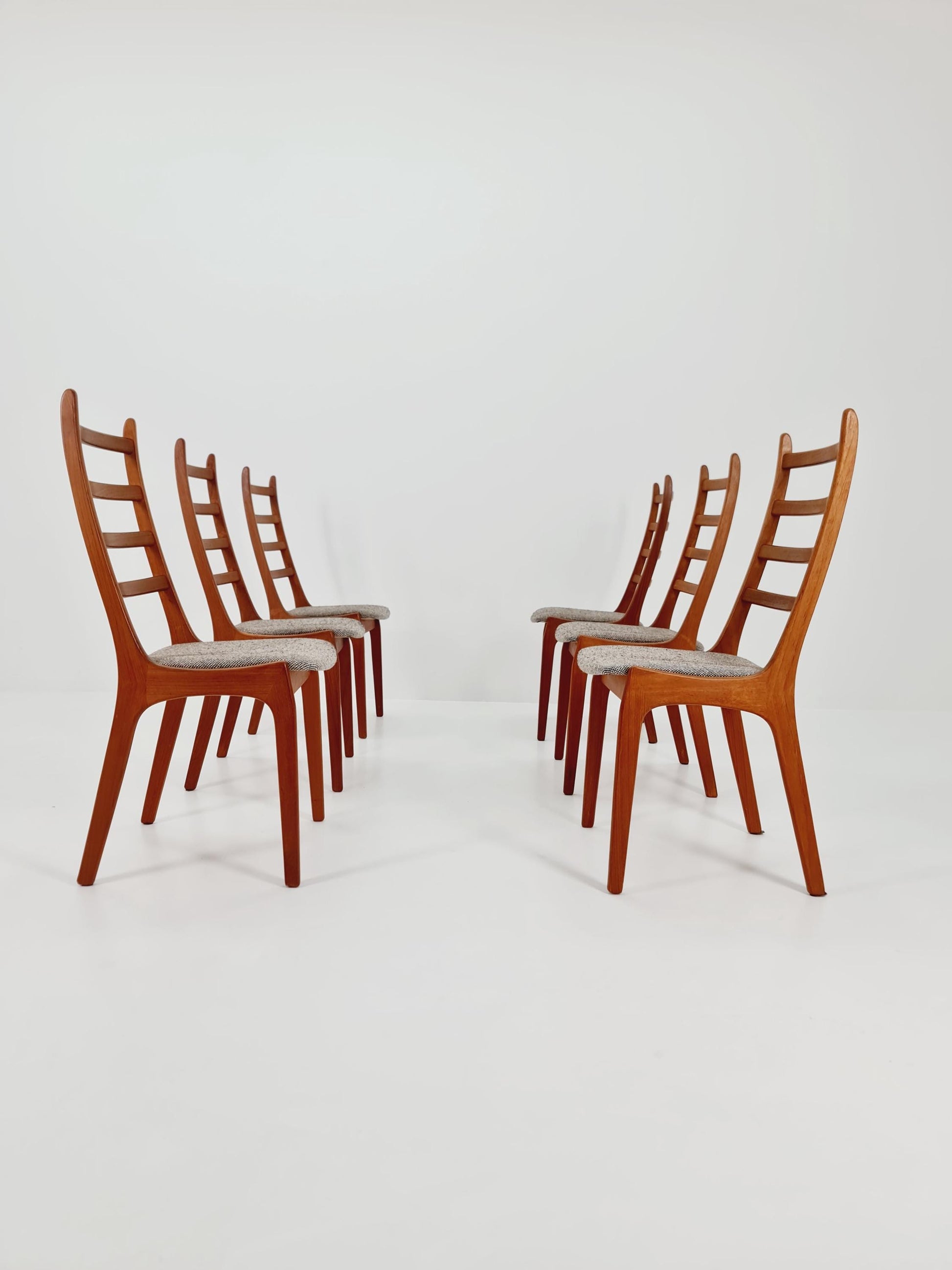 Vintage Danish solid teak dining chairs by Kai kritiansen for Koruo stolefabrik ,Model N 26 , 1960s, Set of 6