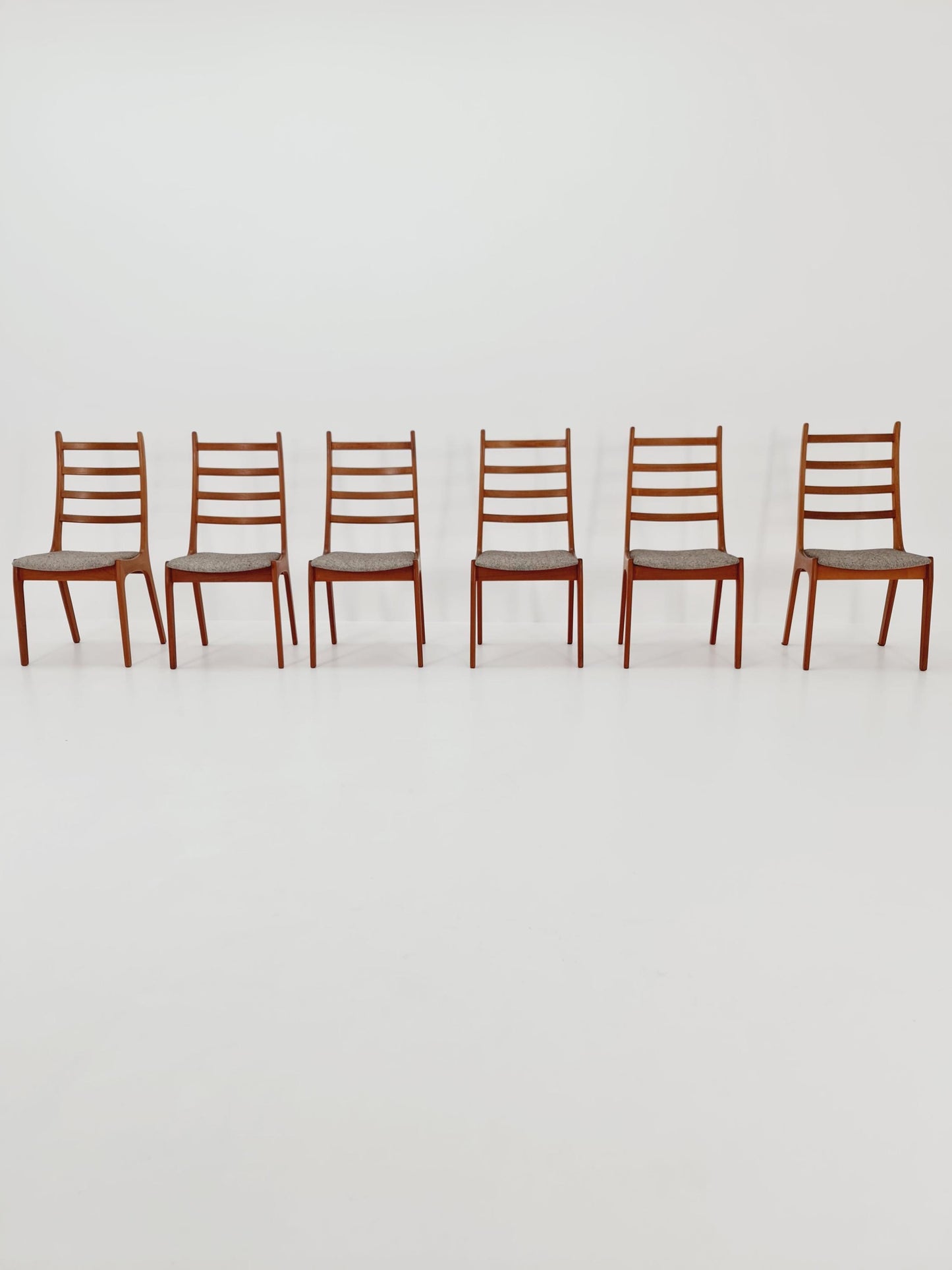 Vintage Danish solid teak dining chairs by Kai kritiansen for Koruo stolefabrik ,Model N 26 , 1960s, Set of 6