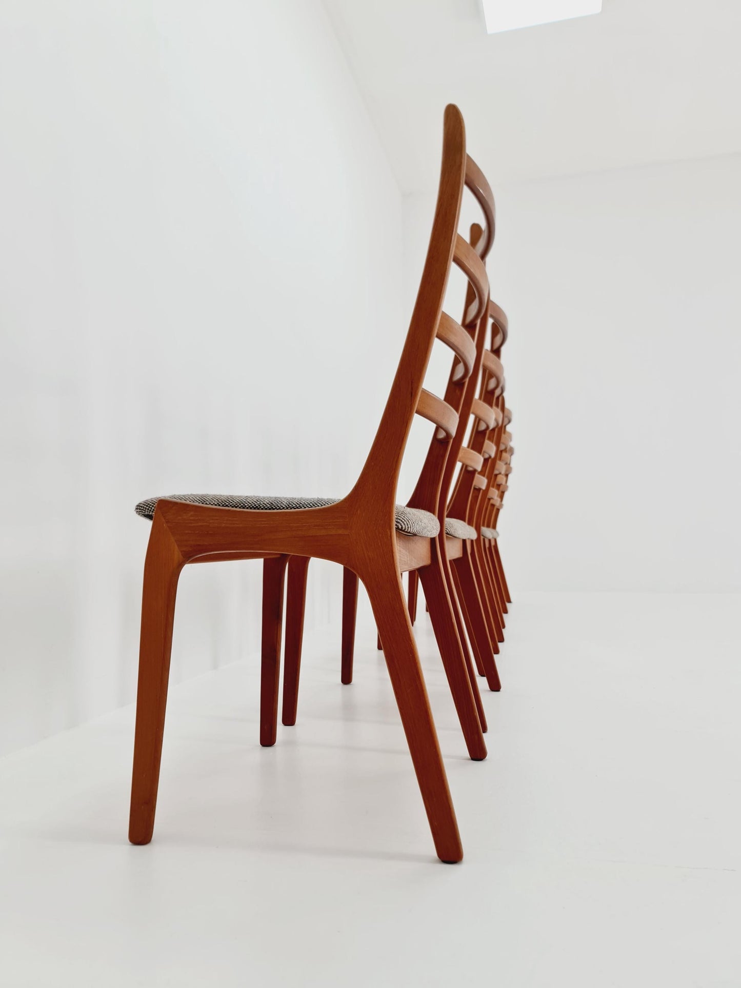 Vintage Danish solid teak dining chairs by Kai kritiansen for Koruo stolefabrik ,Model N 26 , 1960s, Set of 6