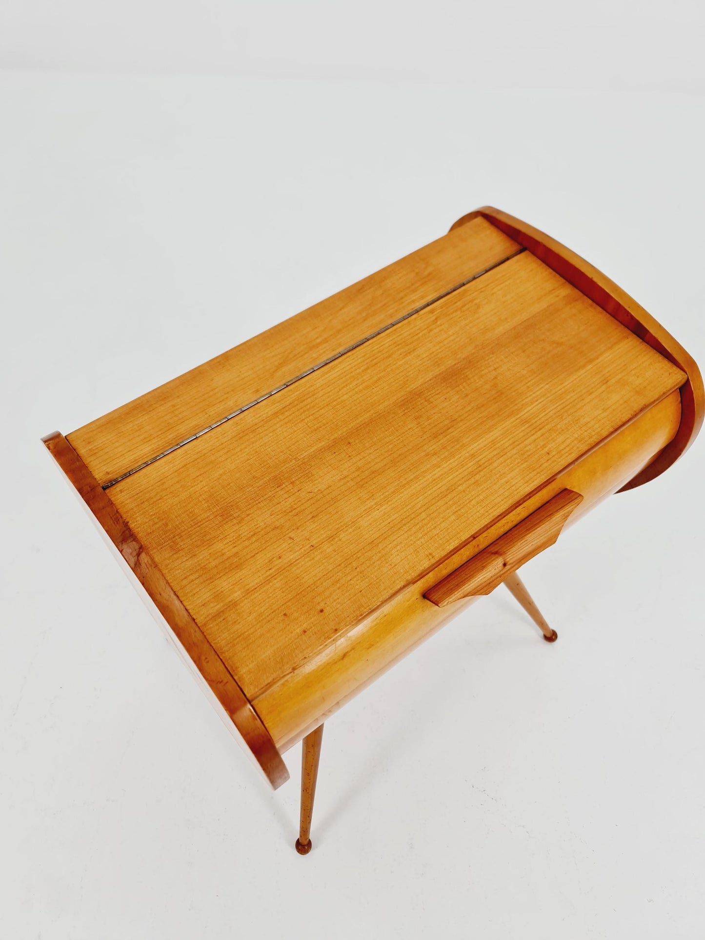 Rare Vintage Ash wood sweing table/ side table/nightstand cabinet, 1960s