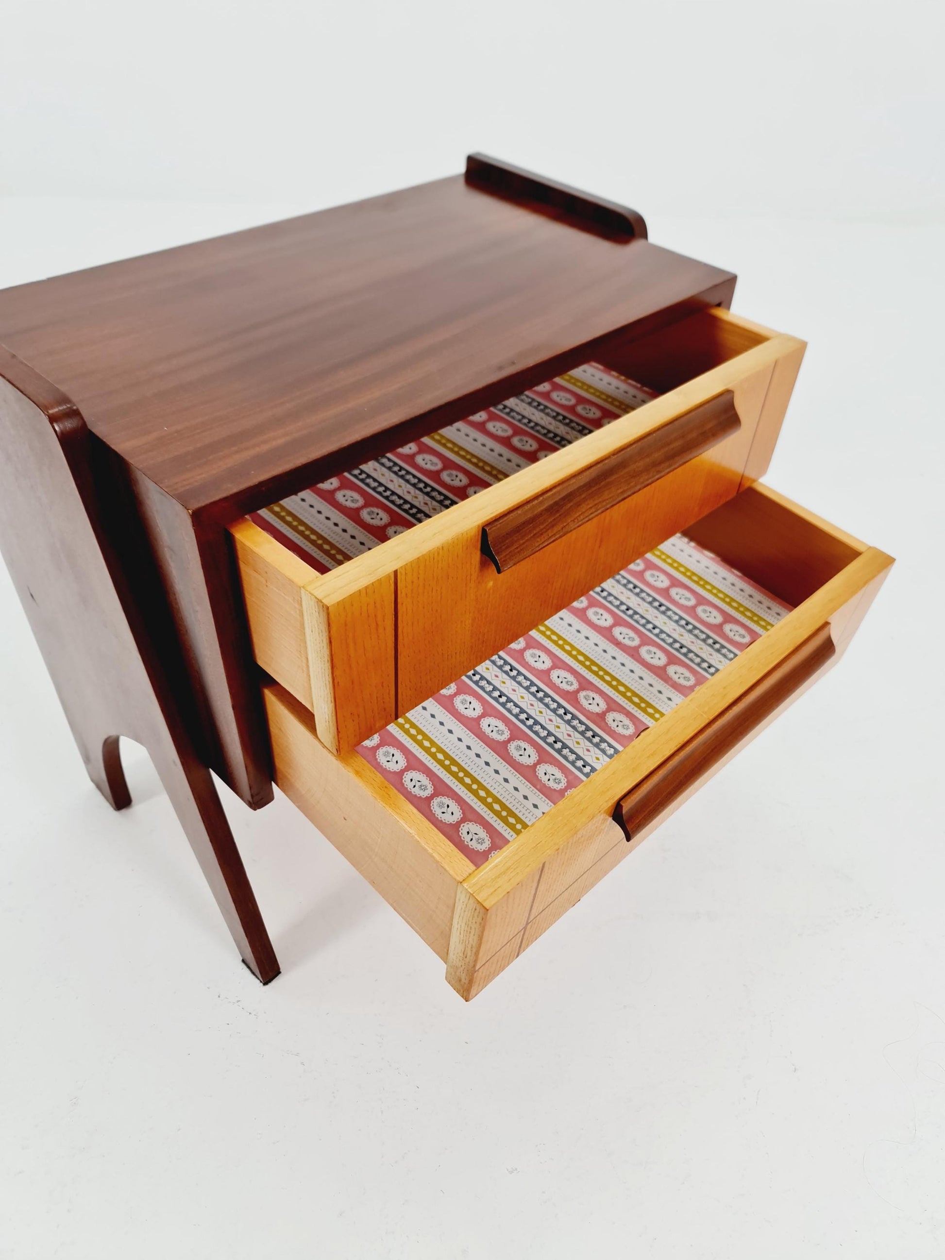 Midcentury German teak Side table/ Bedside table, 1960s