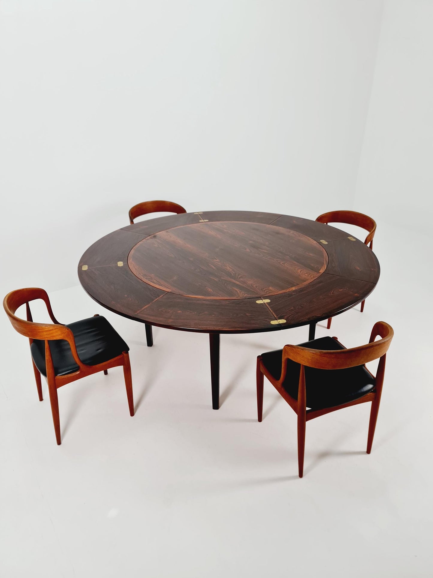 Iconic Danish Mid-Century Modern "Flip-Flap" Lotus Dining Table by Dyrlund 1960s