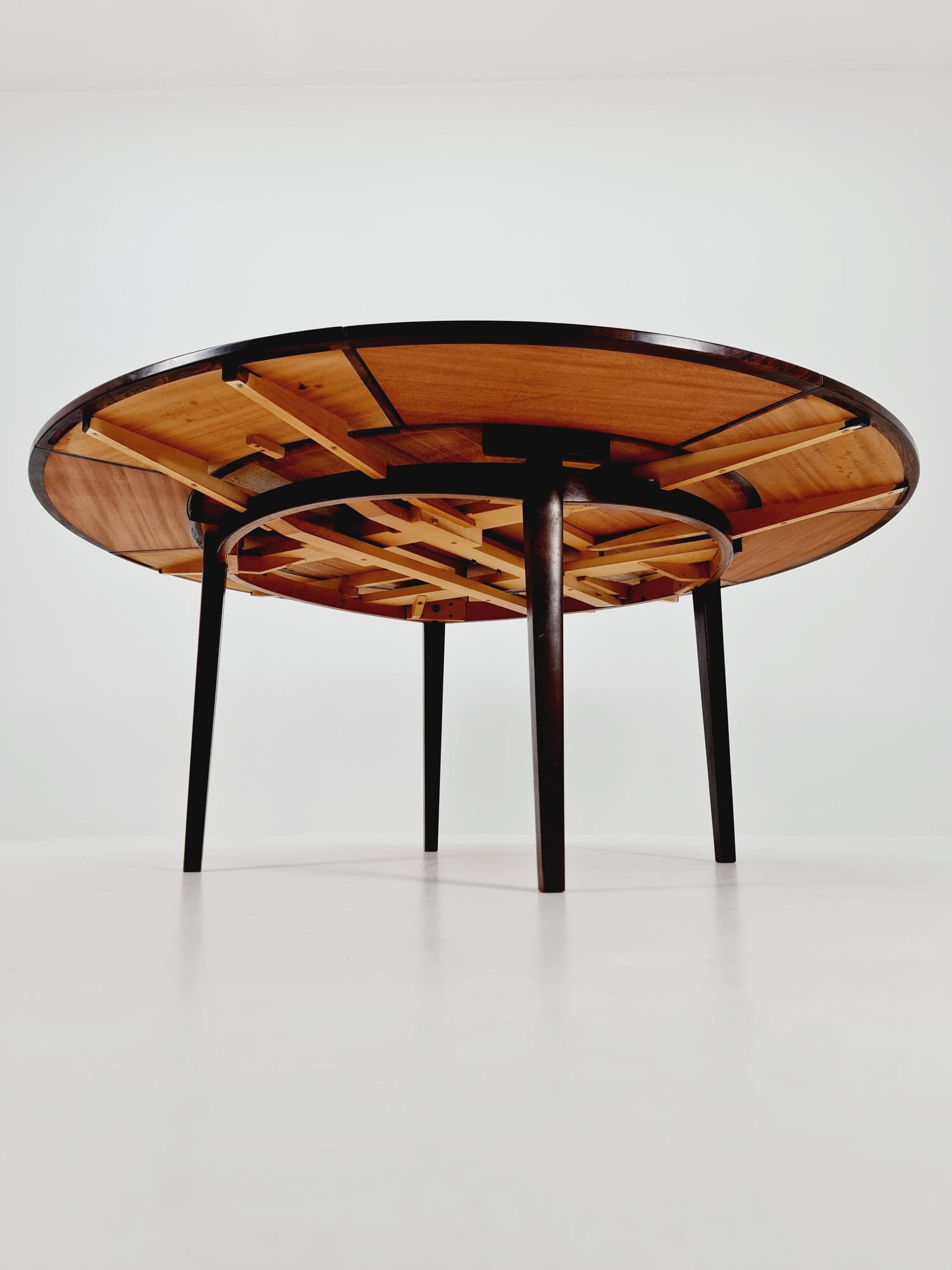 Iconic Danish Mid-Century Modern "Flip-Flap" Lotus Dining Table by Dyrlund 1960s