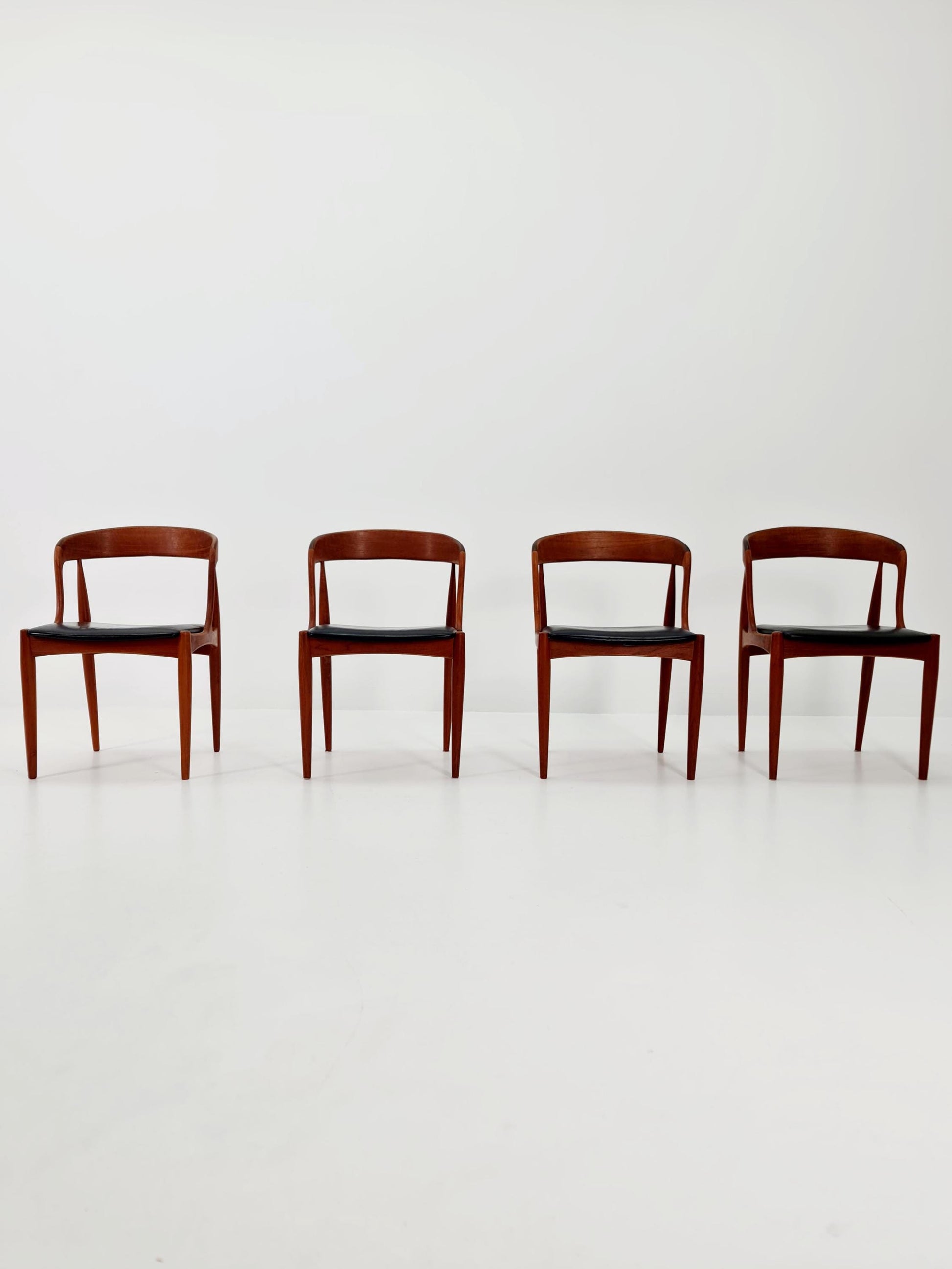 Vintage Danish teak dining charis by johannes Andersen for Uldum Mobelfabrik , 1960s, set of 4