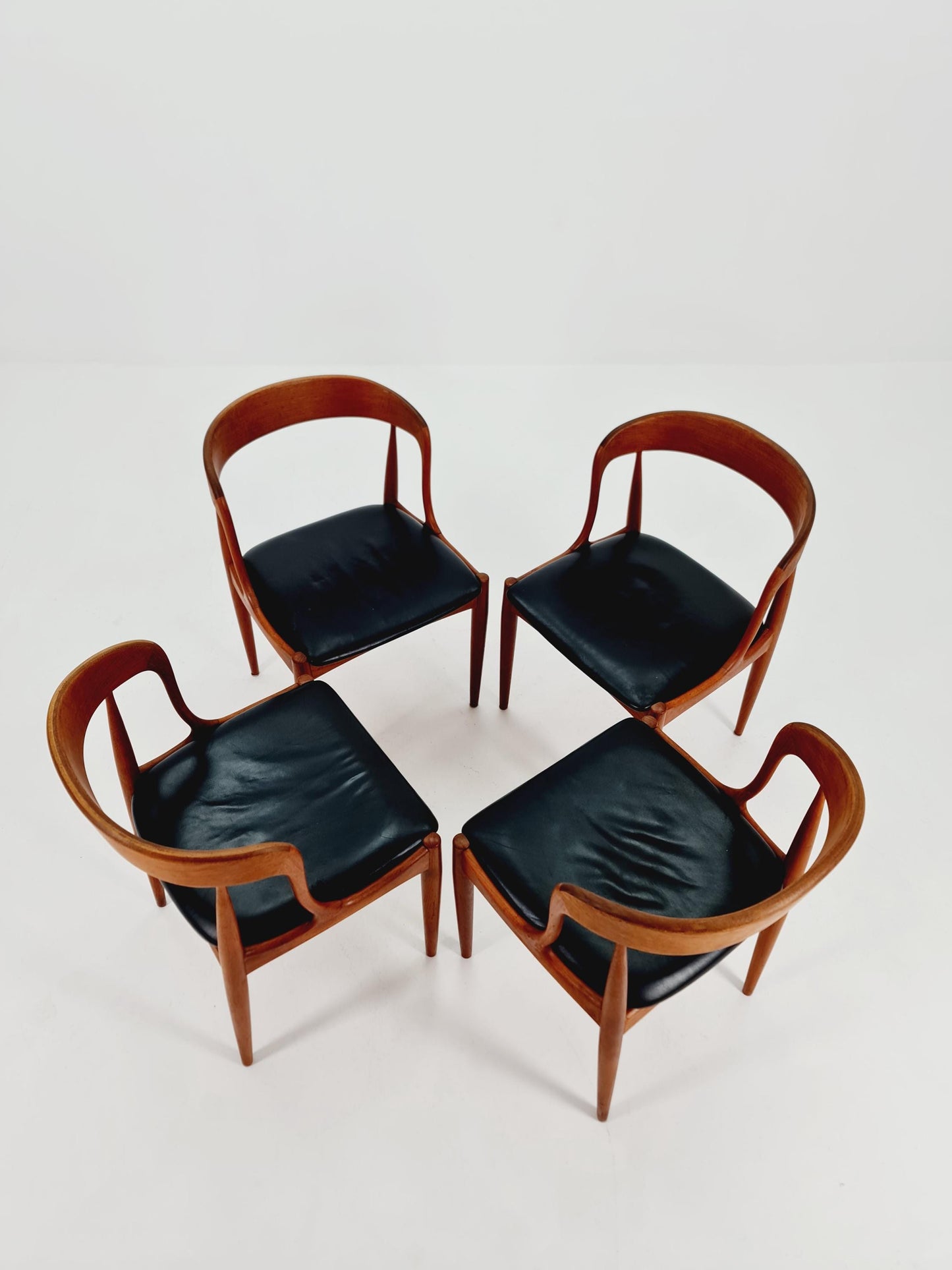 Vintage Danish teak dining charis by johannes Andersen for Uldum Mobelfabrik , 1960s, set of 4