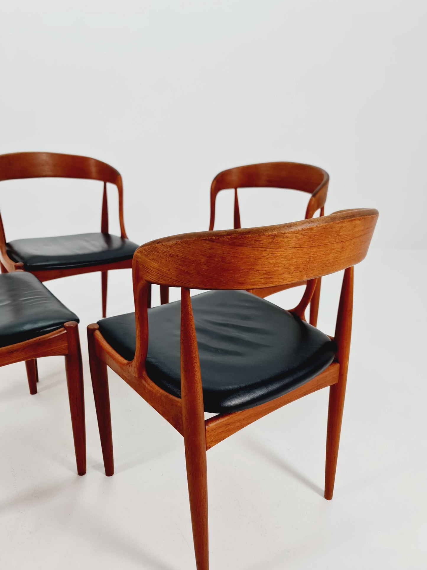 Vintage Danish teak dining charis by johannes Andersen for Uldum Mobelfabrik , 1960s, set of 4