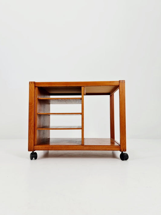 Vintage mid century danish trolley in teak Sideboard / bar cart By Salling Stolefabrik, 1960s