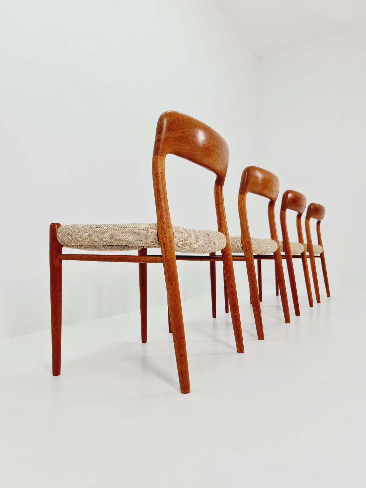 MidCentury Danish Teak Dining Chairs Niels O.Moller, 1960s, set of 4