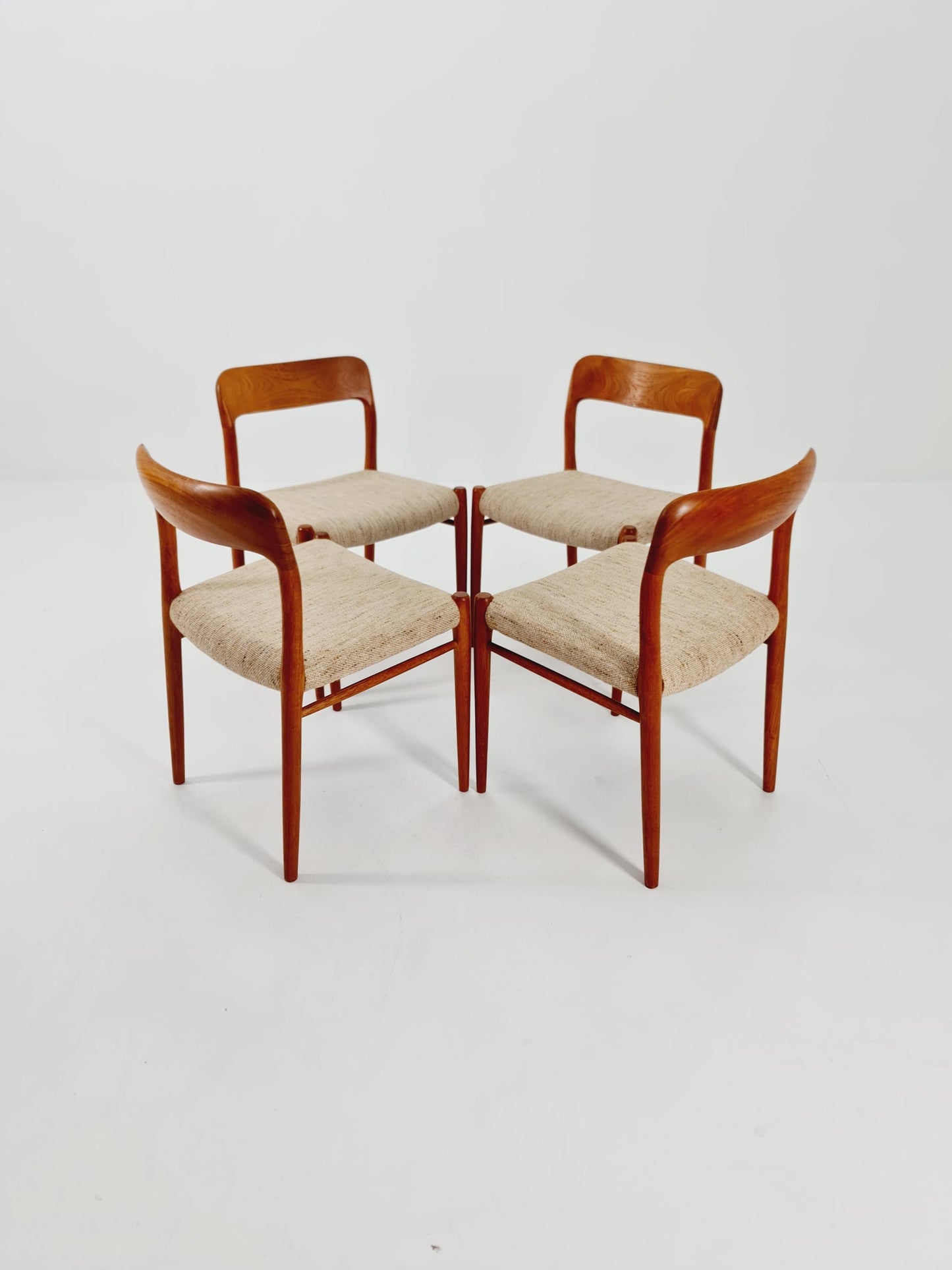 MidCentury Danish Teak Dining Chairs Niels O.Moller, 1960s, set of 4