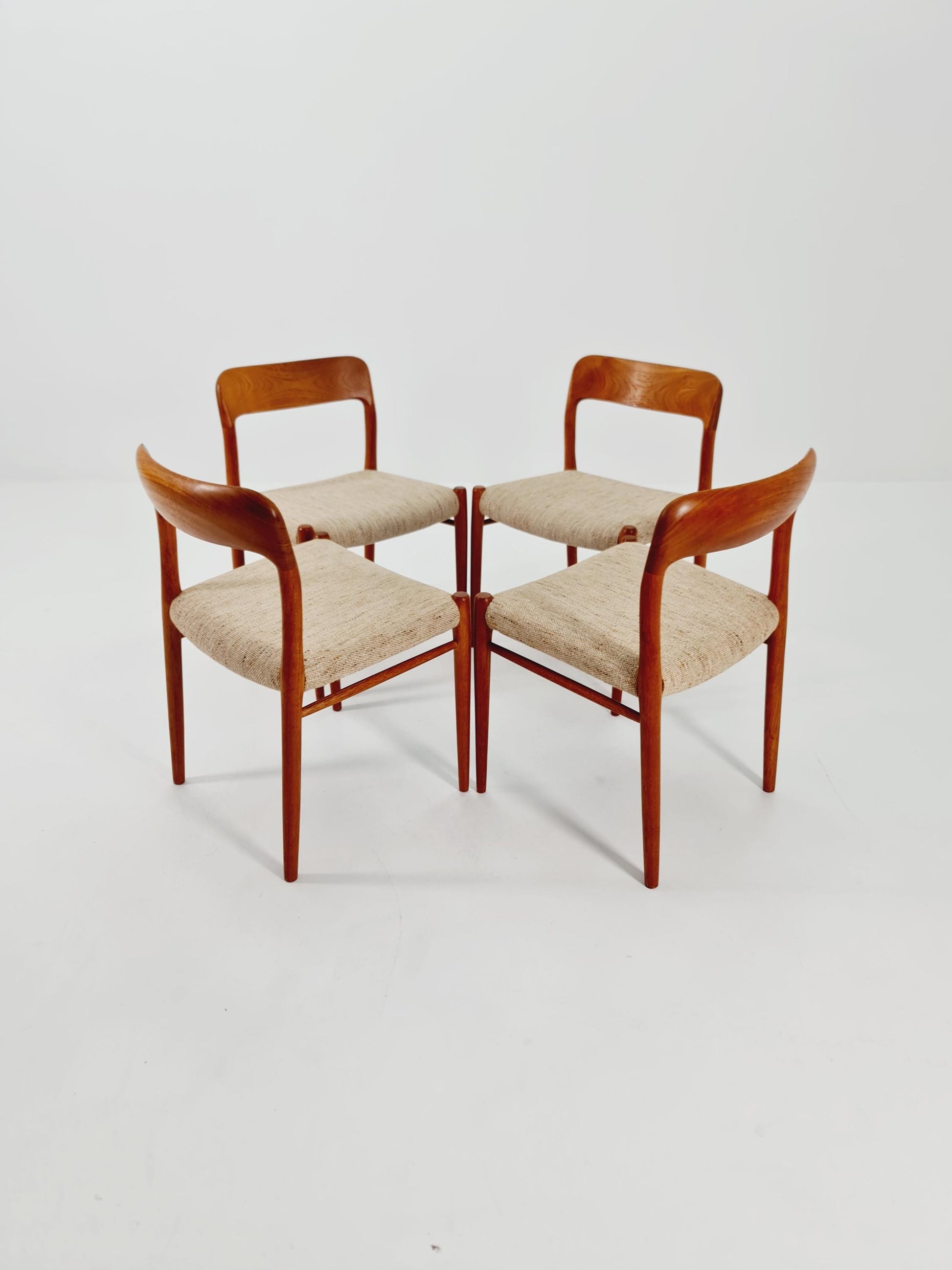 MidCentury Danish Teak Dining Chairs Niels O.Moller, 1960s, set of 4