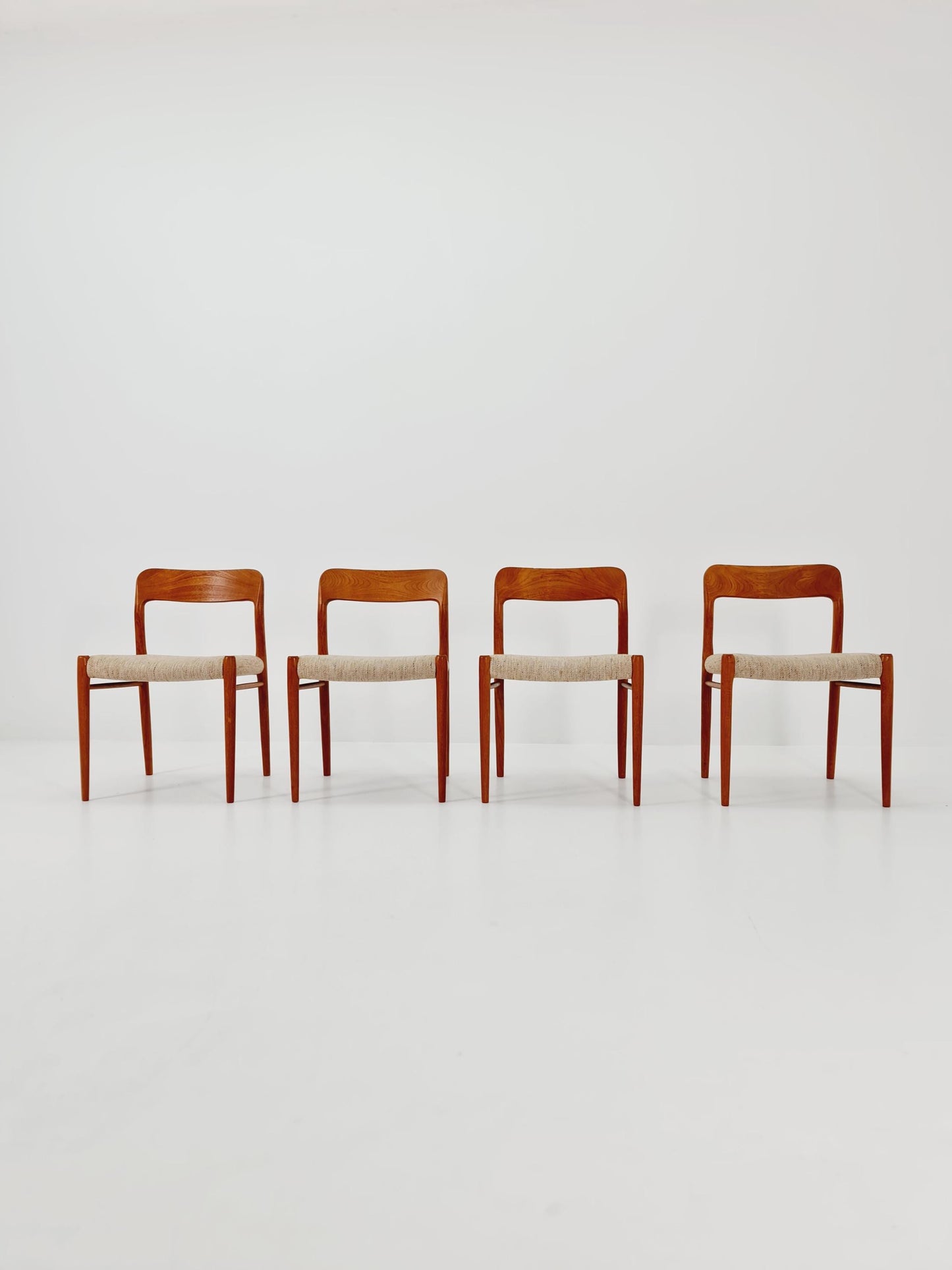 MidCentury Danish Teak Dining Chairs Niels O.Moller, 1960s, set of 4